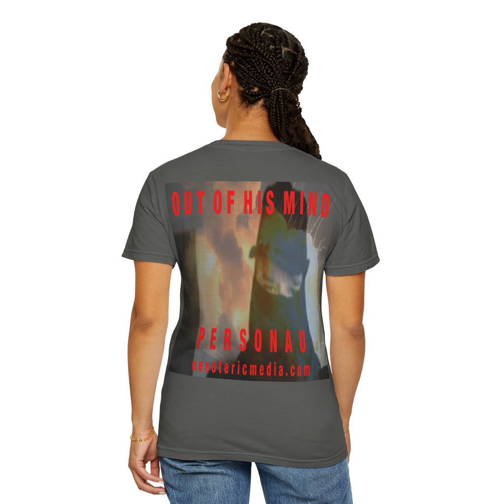 'Out Of His Mind' (PersonaU) Dark Graphic Unisex Garment-Dyed T-Shirt