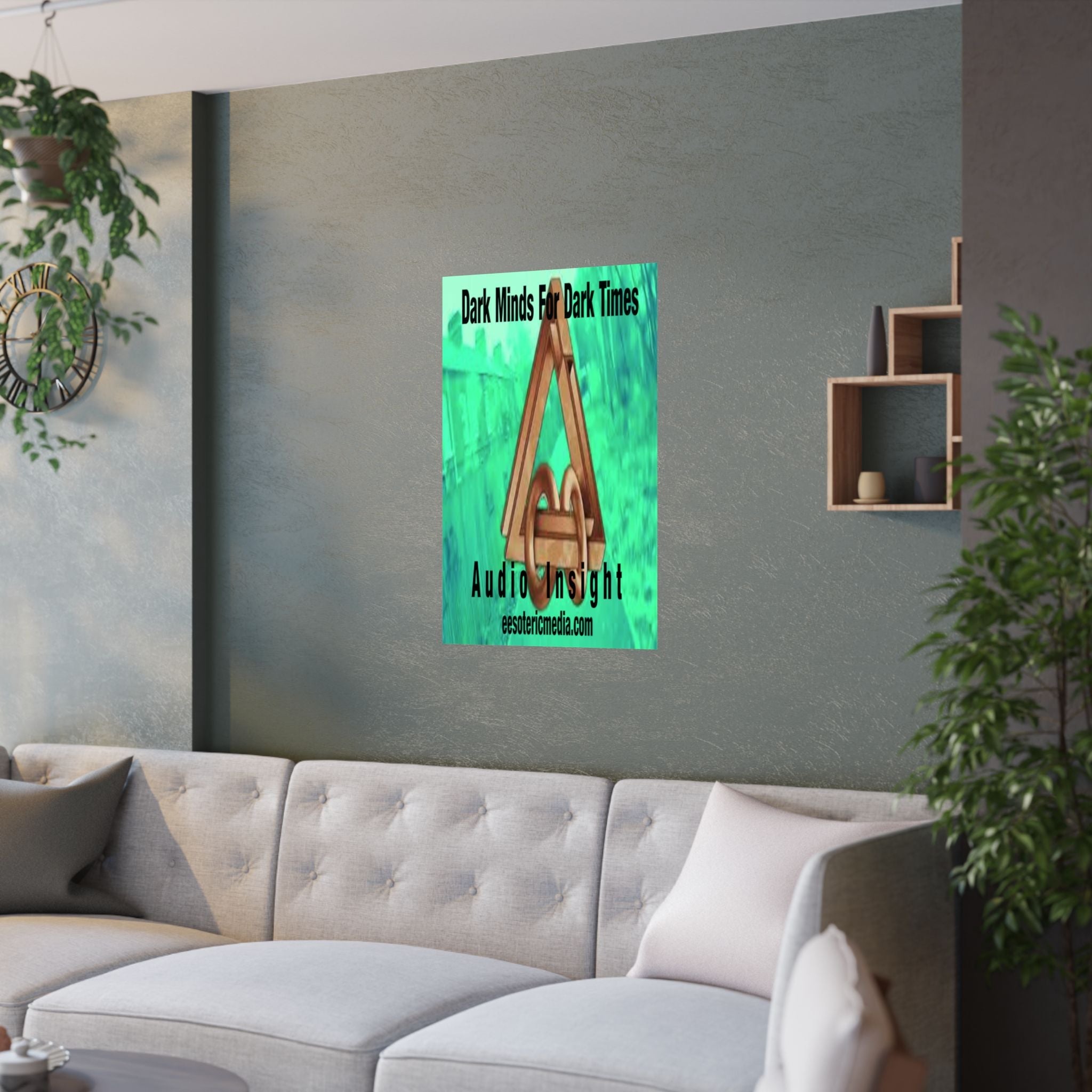 'Dark Minds For Dark Times' (Audio Insight) Surreal  Sci Fi Vertical Satin Art Poster 24"x36" (60cm x 90cm)
