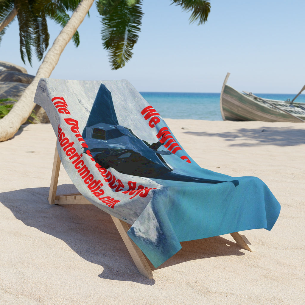 Large 'We Will Get You' (The Deliverance Boys) Stealth Jet Graphic Beach Towel 72"x36" (180cm x 90cm)