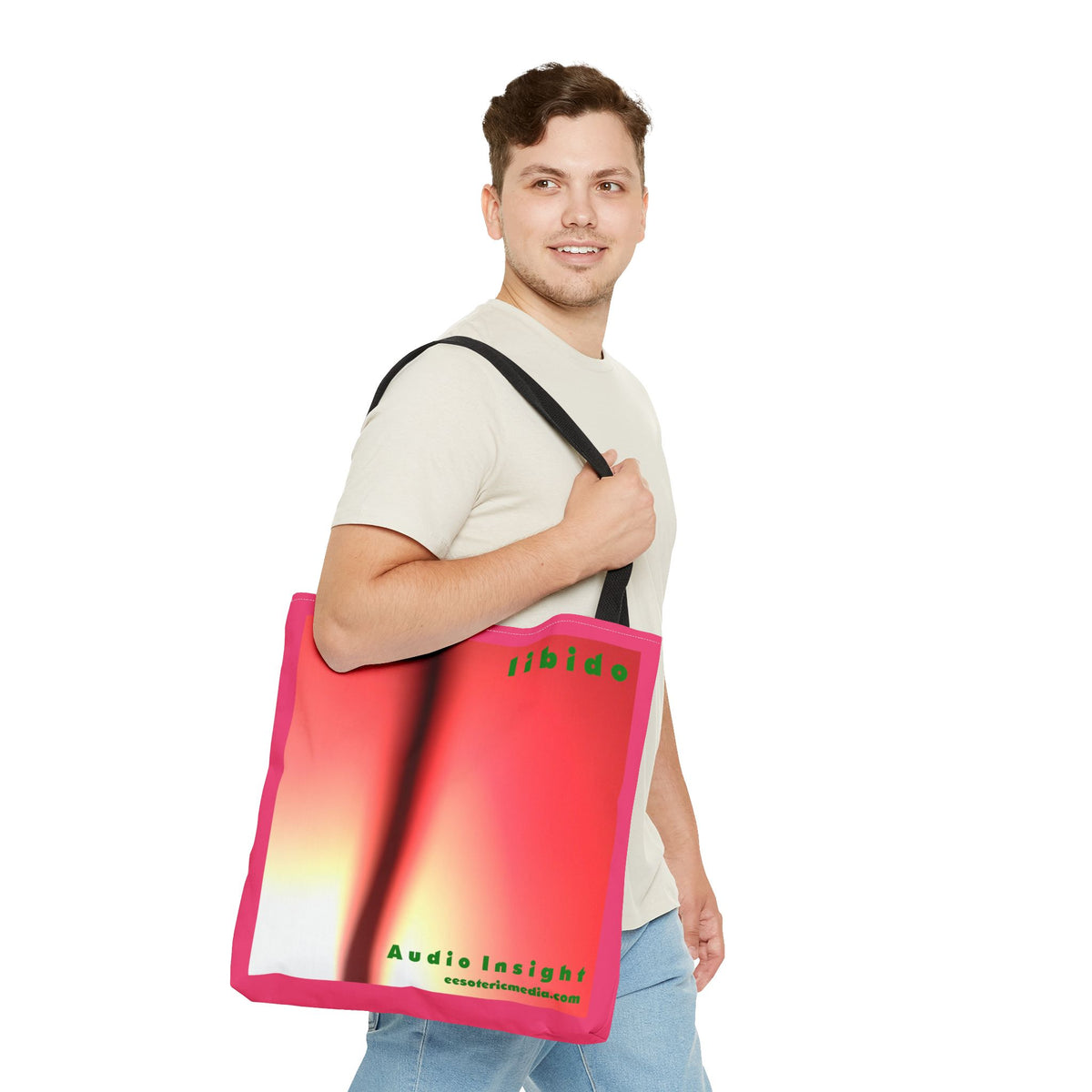 'Libido' (Audio Insight) Surreal Swirling Graphic Tote Bag 18"x18" (45cm x 45cm)