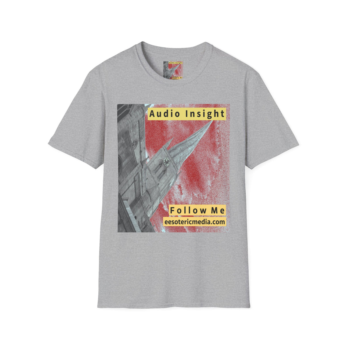 „Follow Me“ (Audio Insight) Wetterfestes, raketenförmiges Turm-Design, Softstyle-T-Shirt