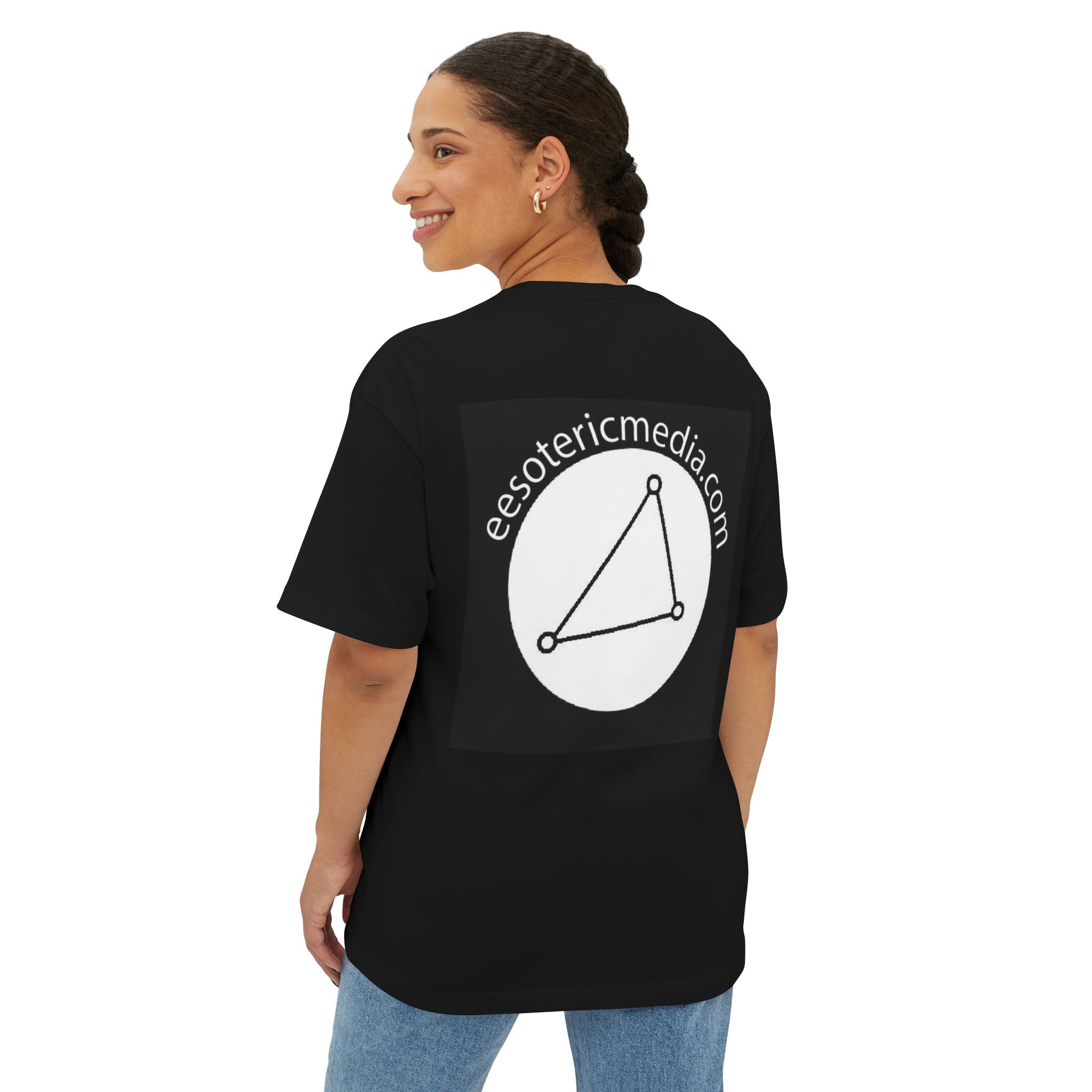 'eesotericmedia.com' Logo Oversize Boxy T-Shirt