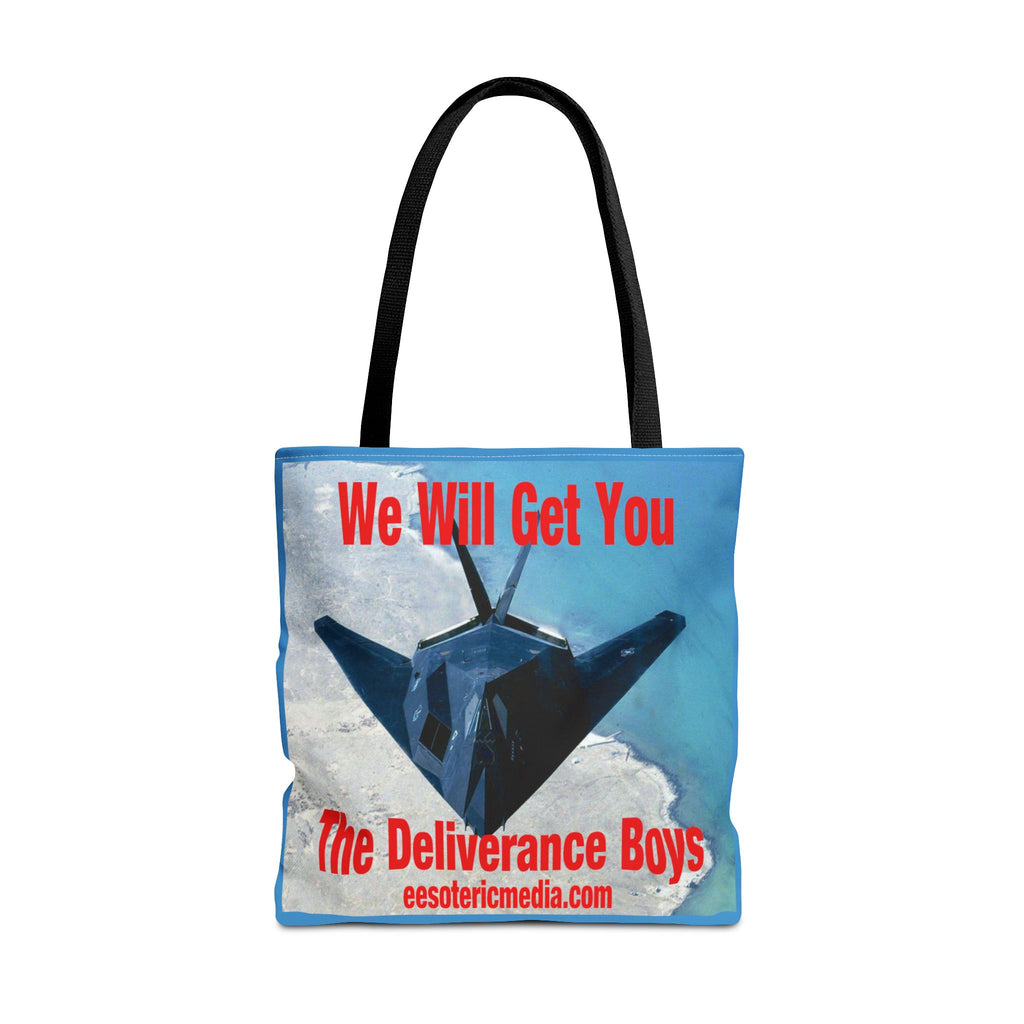'We Will Get You' (The Deliverance Boys) Stealth Fighter Graphic Tote Bag