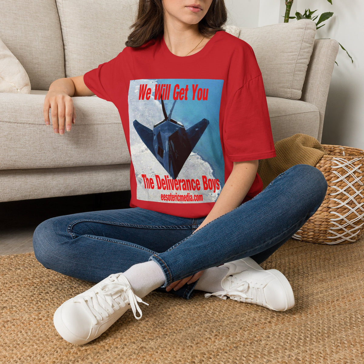 'We Will Get You' (The Deliverance Boys) Stealth Fighter Jet Softstyle Graphic T-Shirt