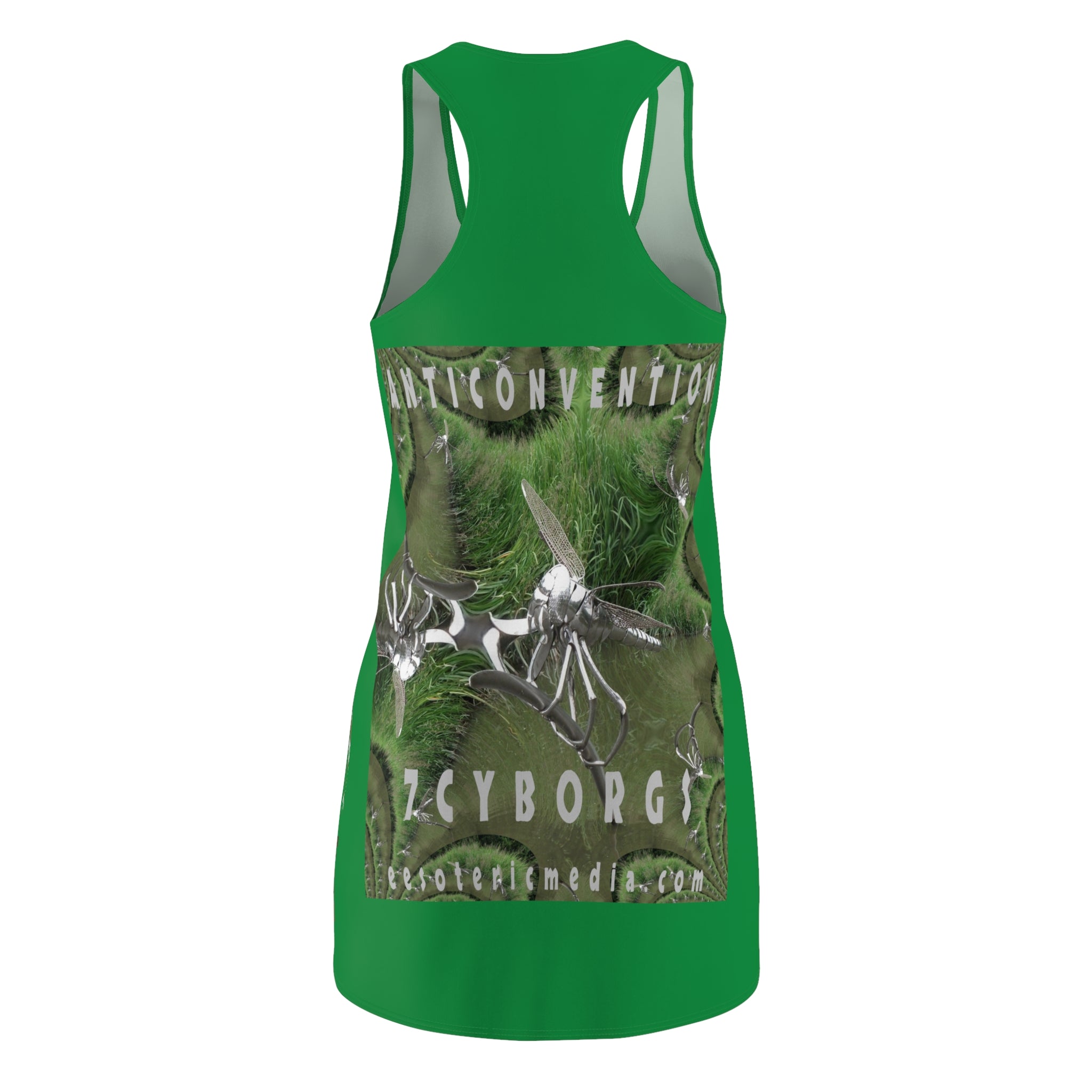 'Anticonvention' (7Cyborgs) Futuristic Dragonfly Graphic Racerback Dress