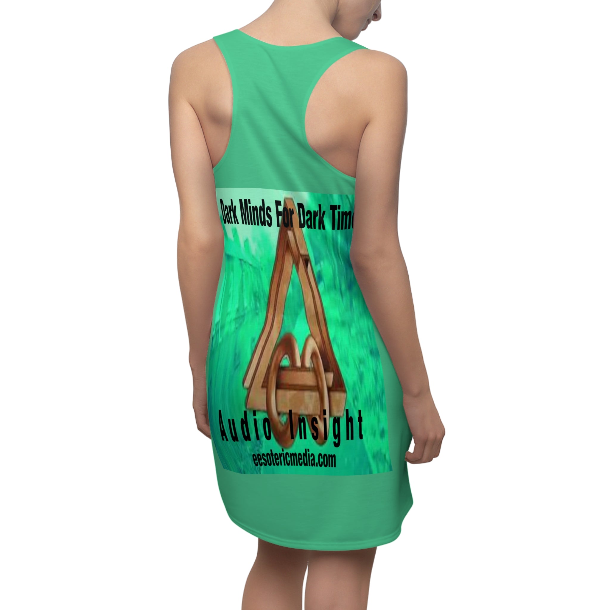 'Dark Minds For Dark Times' (Audio Insight) Graphic Racerback Dress