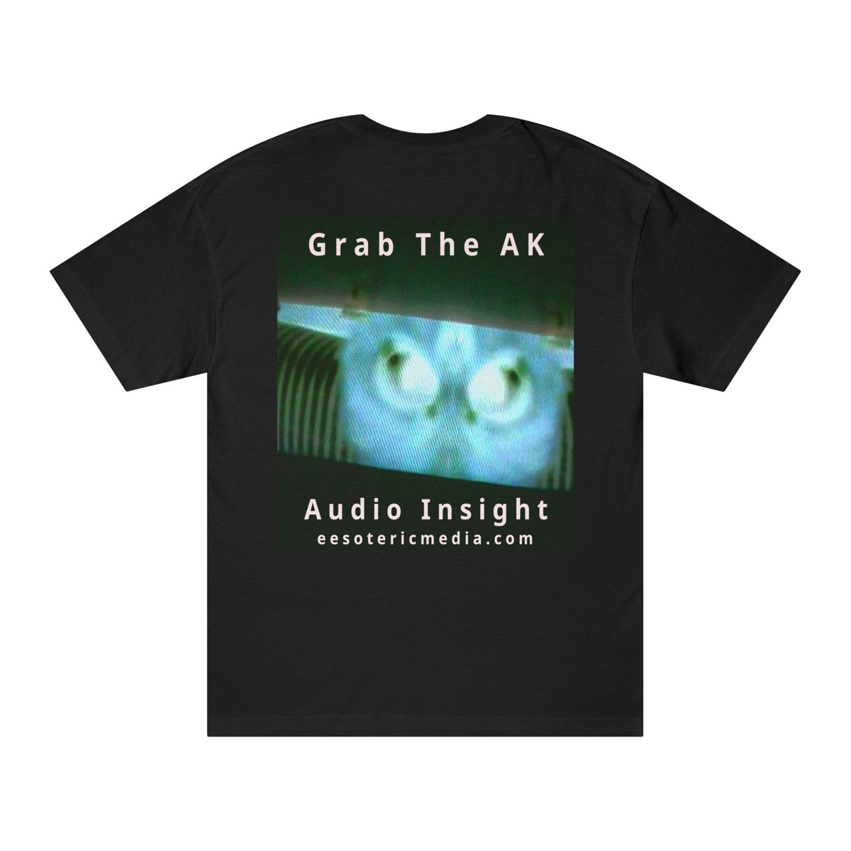 'Grab The AK' (Audio Insight) 邪魅超现实数字生命体图案印花经典版型T恤