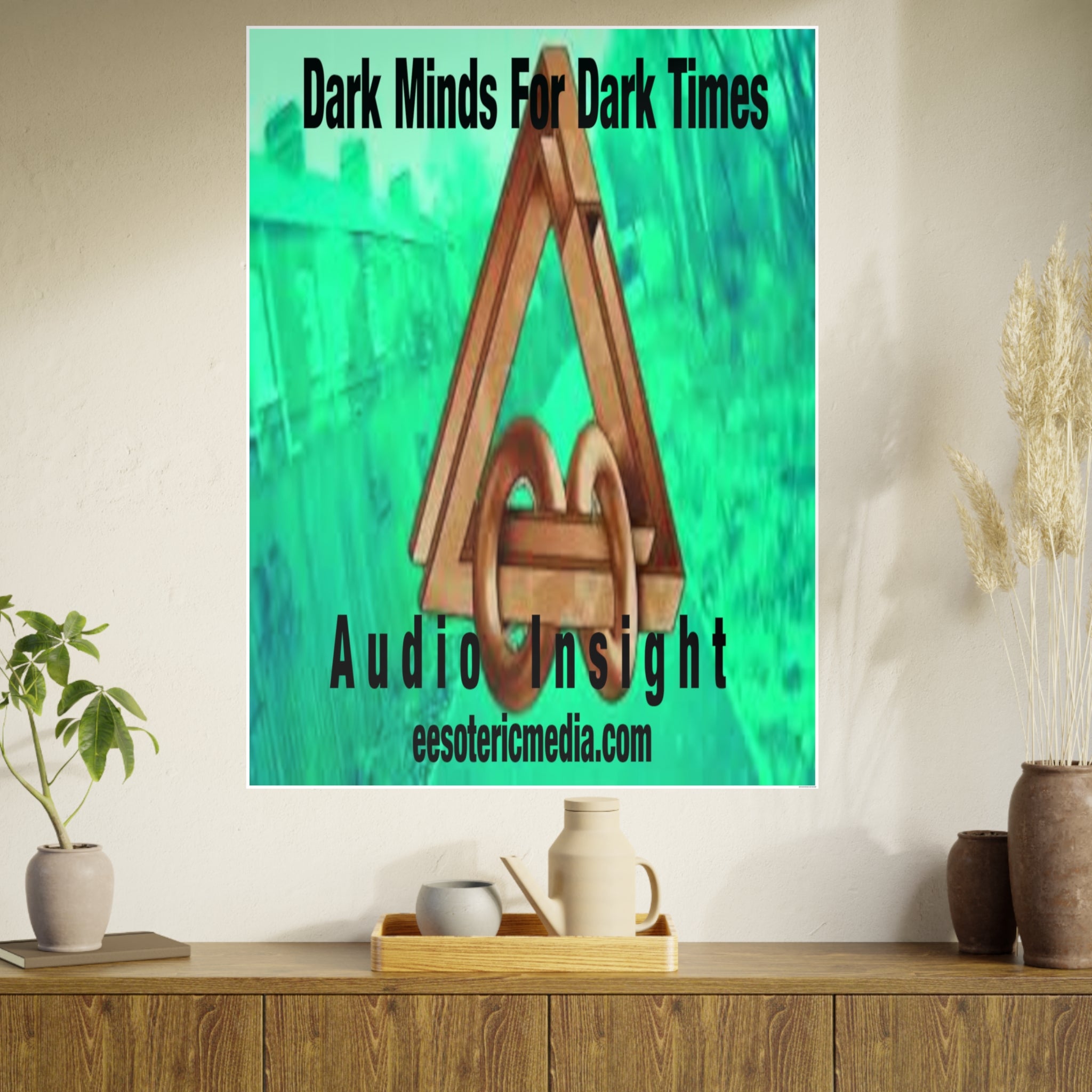 'Dark Minds For Dark Times' (Audio Insight) Surreal Sci Fi Vertical Satin Art Poster 36"x48" (90cm x 120cm)