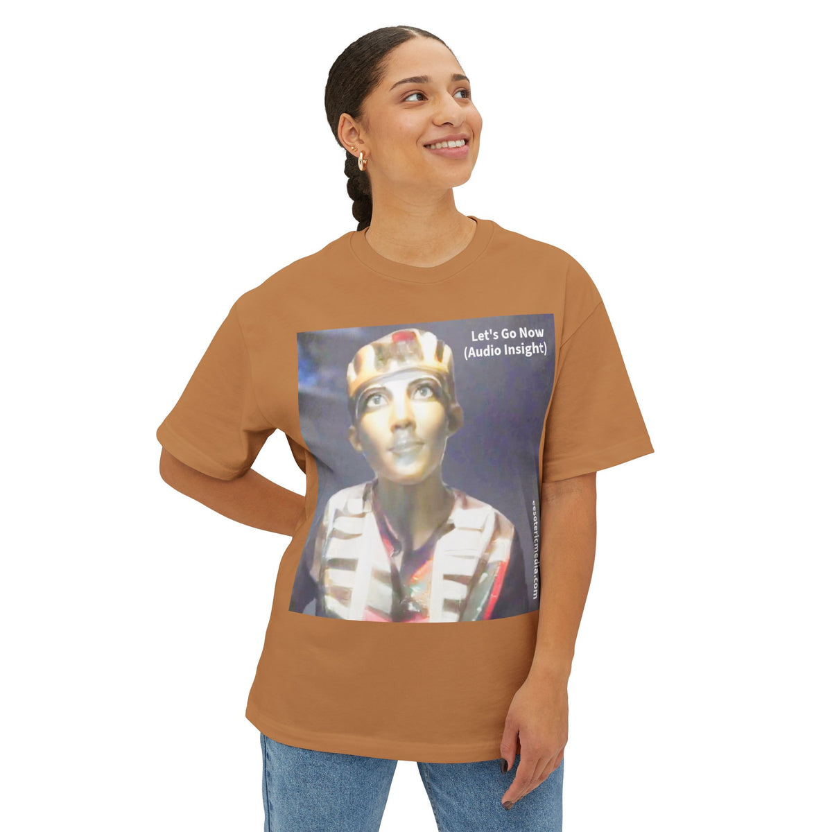 'Let's Go Now' (Audio Insight) Sc Fi Alien/Ancient Design Oversize Boxy T-Shirt