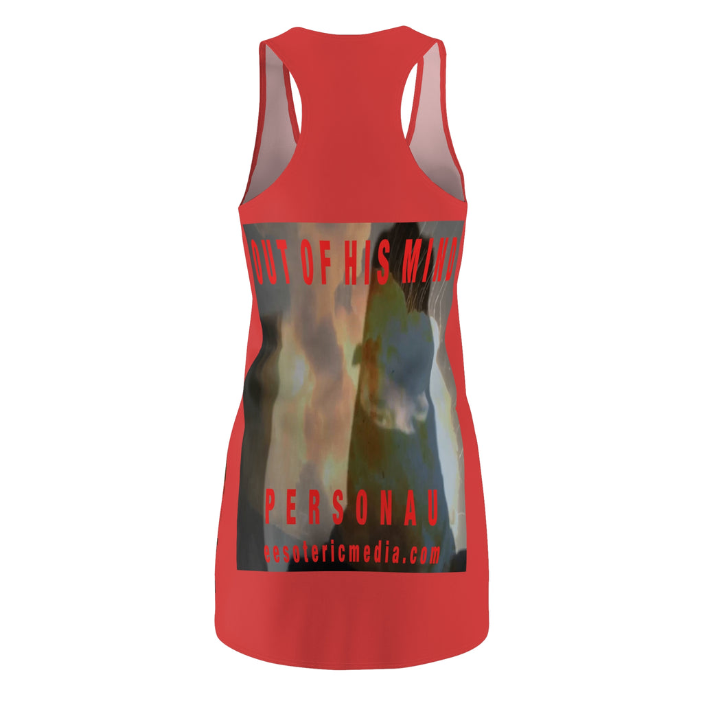 'Out Of His Mind' (PersonaU) Bold Red Graphic Racerback Dress