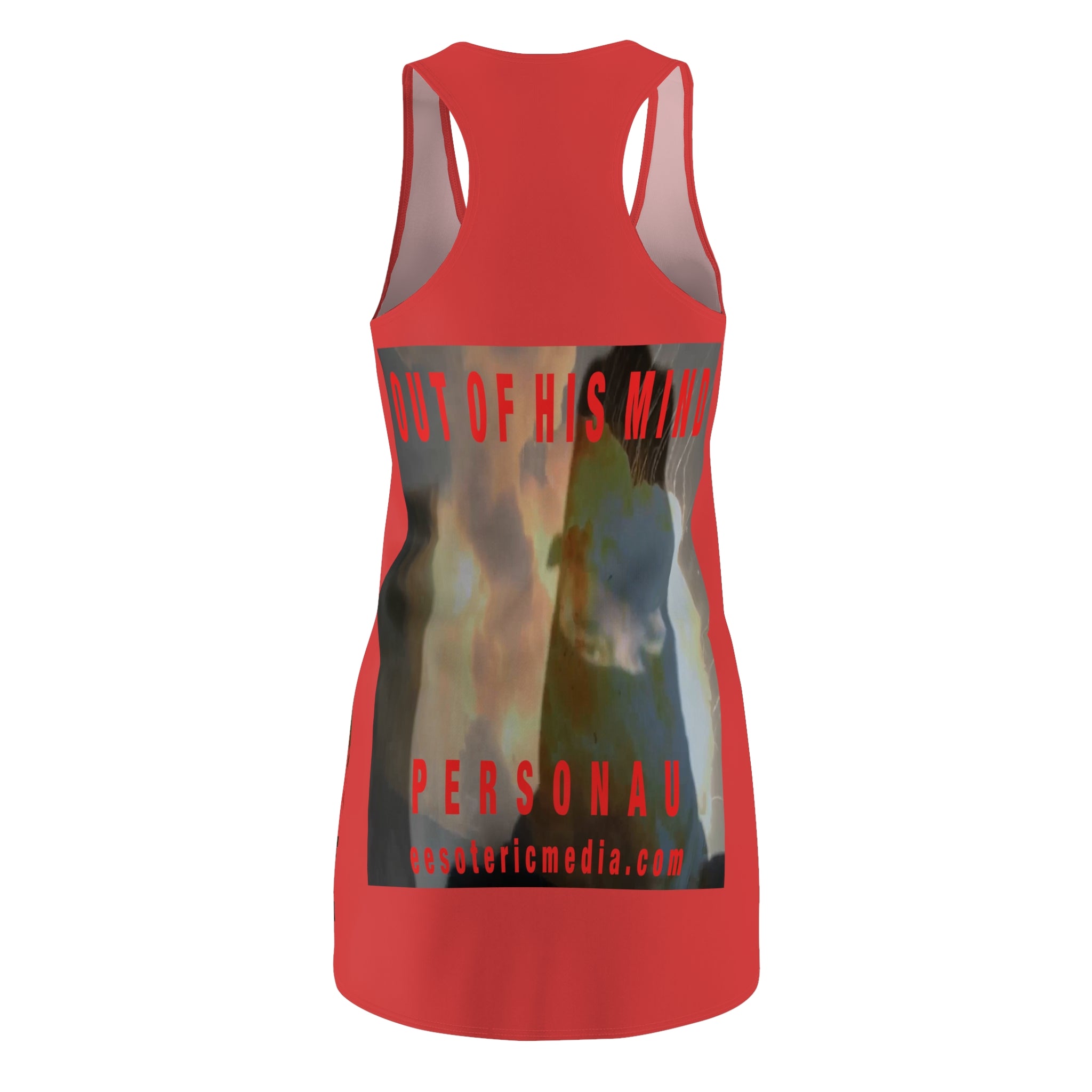'Out Of His Mind' (PersonaU) Bold Red Graphic Racerback Dress