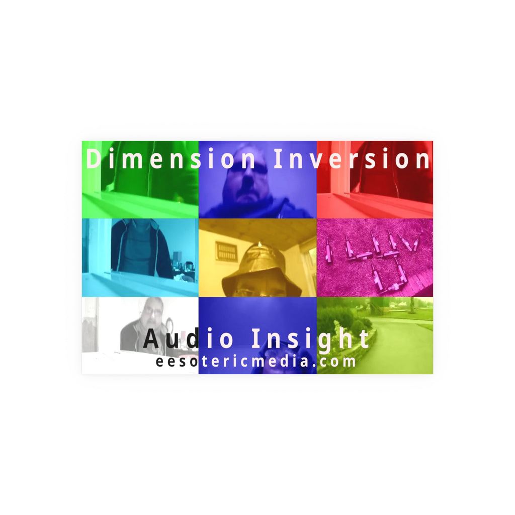 'Dimension Inversion' (Audio Insight) Colorful Collage Art Print 36"x24" (90cm x 60cm)
