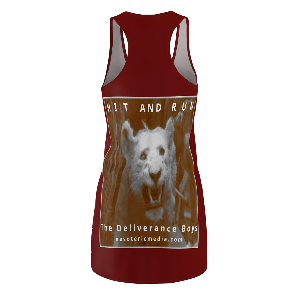 'Hit and Run' (The Deliverance Boys) White Lion Graphic Racerback Dress
