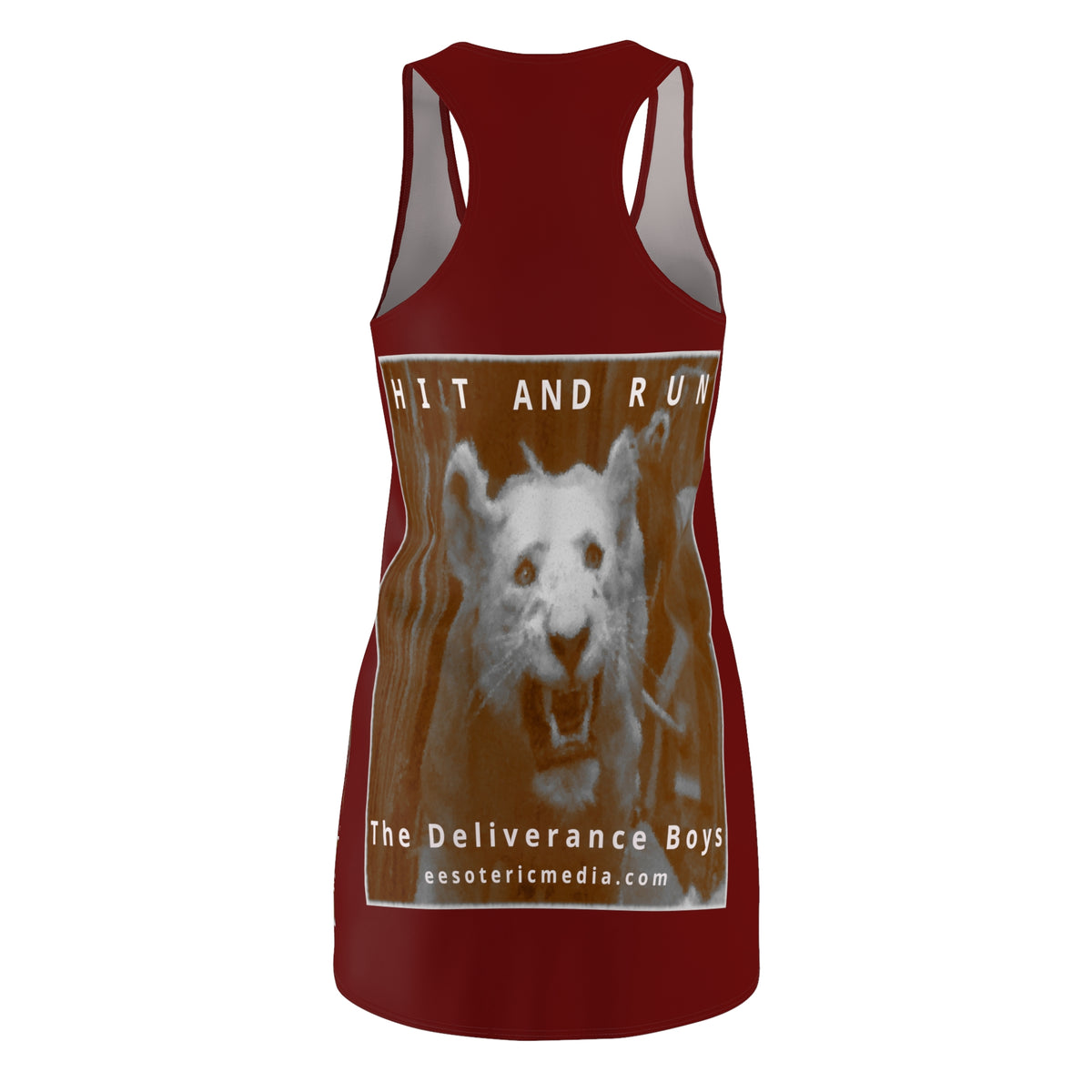 'Hit and Run' (The Deliverance Boys) White Lion Graphic Racerback Dress