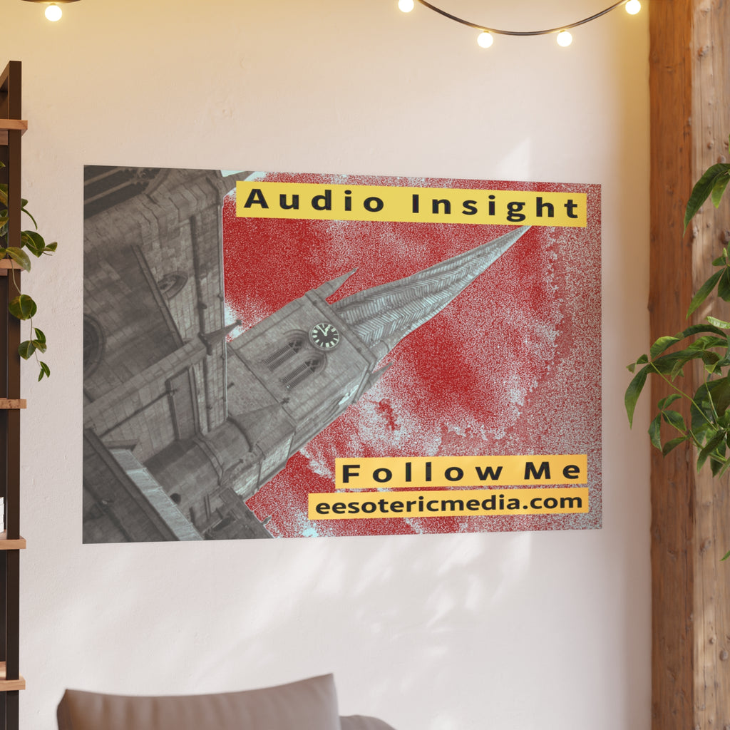 « Follow Me » (Audio Insight) Impression artistique représentant une flèche en forme de fusée patinée (grand format), 150 × 100 cm