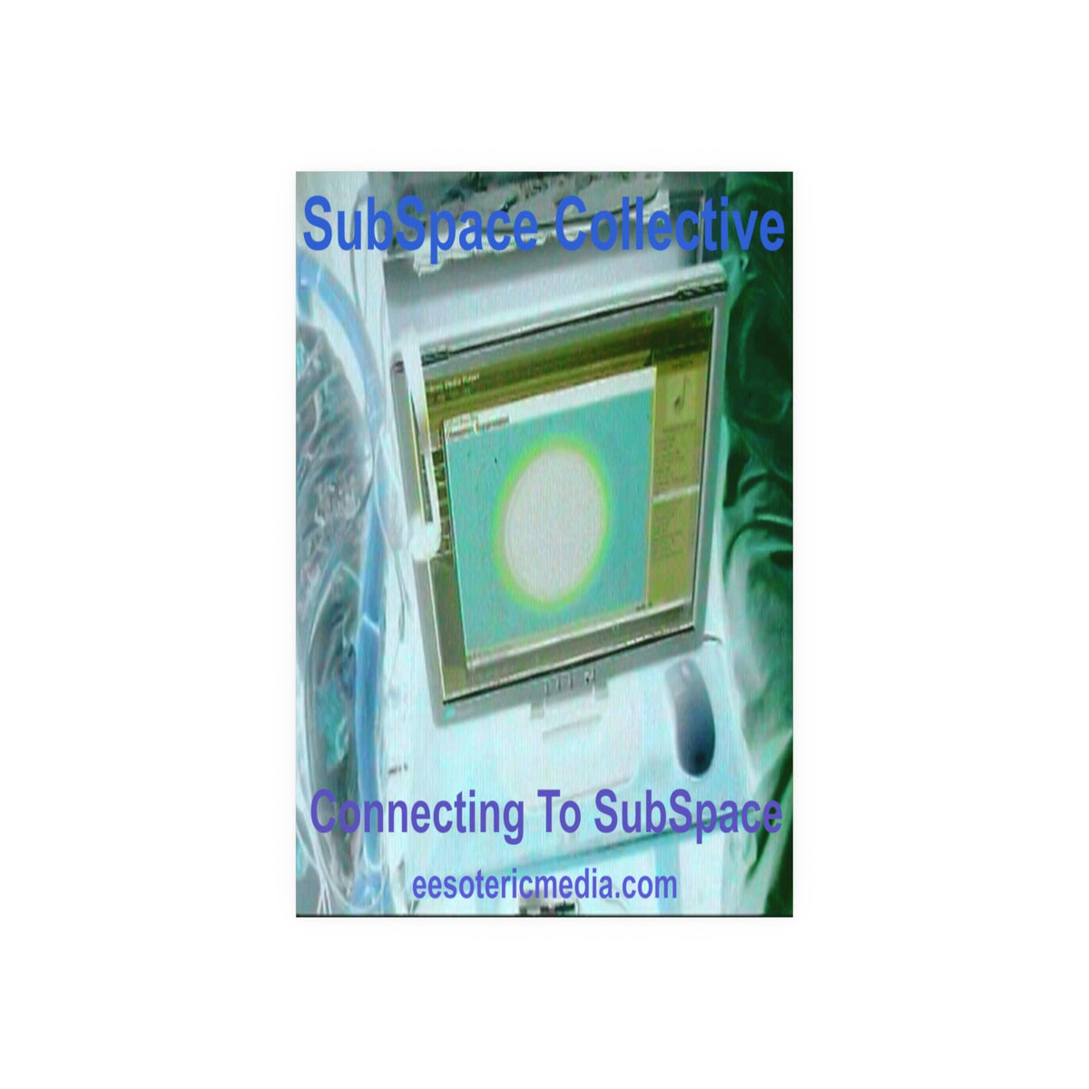 „Connecting To SubSpace“ (SubSpace Collective) Kunstdruck im Retro Tech Stil, Großformat, 100 × 150 cm