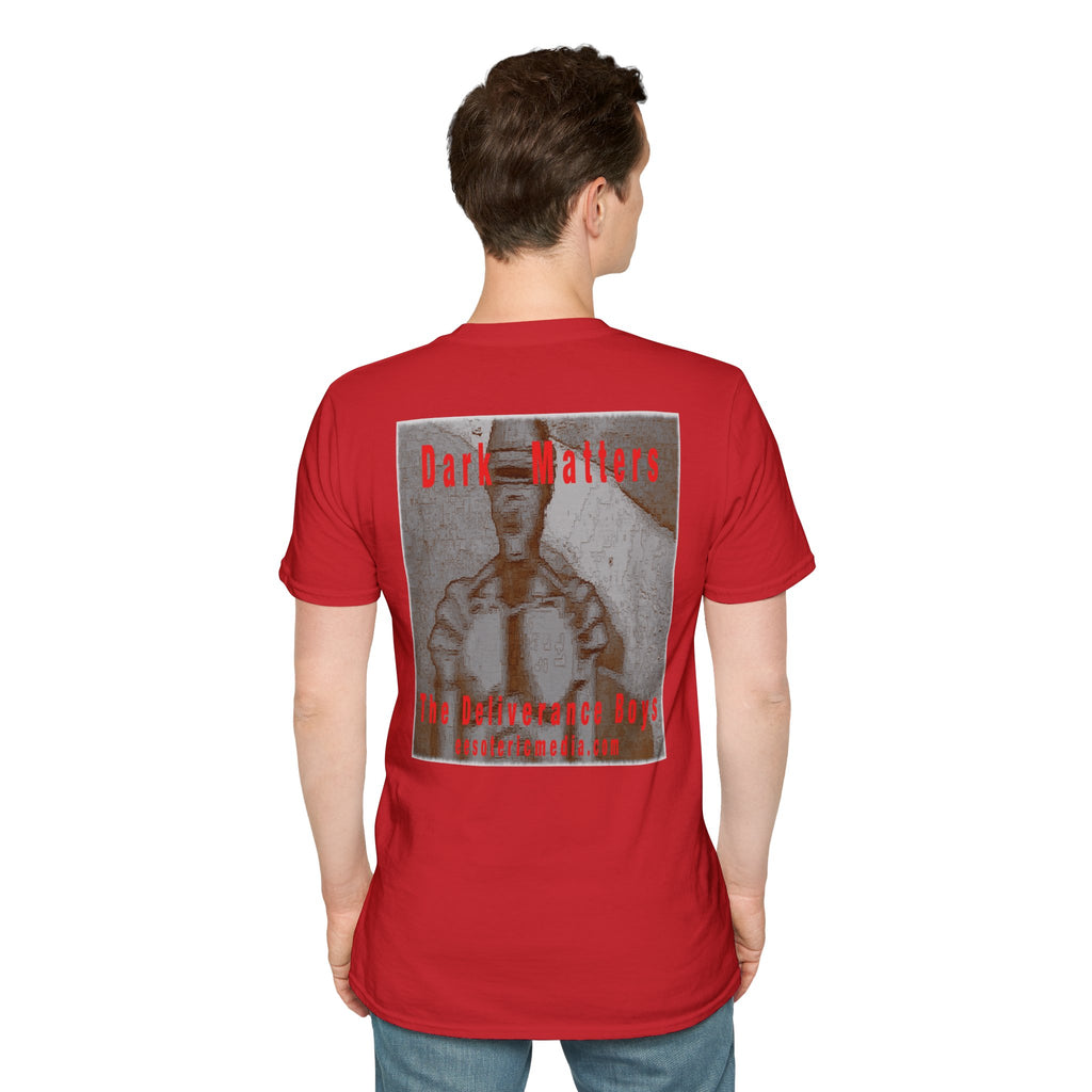 'Dark Matters' (The Deliverance Boys) Camiseta Softstyle Gráfica de Robot Retro de Ciencia Ficción