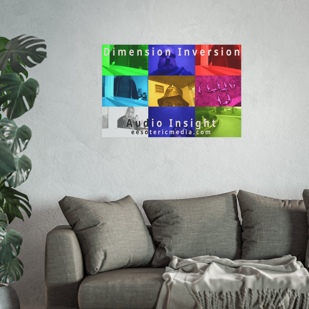 'Dimension Inversion' (Audio Insight) Colorful Collage Art Print 36"x24" (90cm x 60cm)