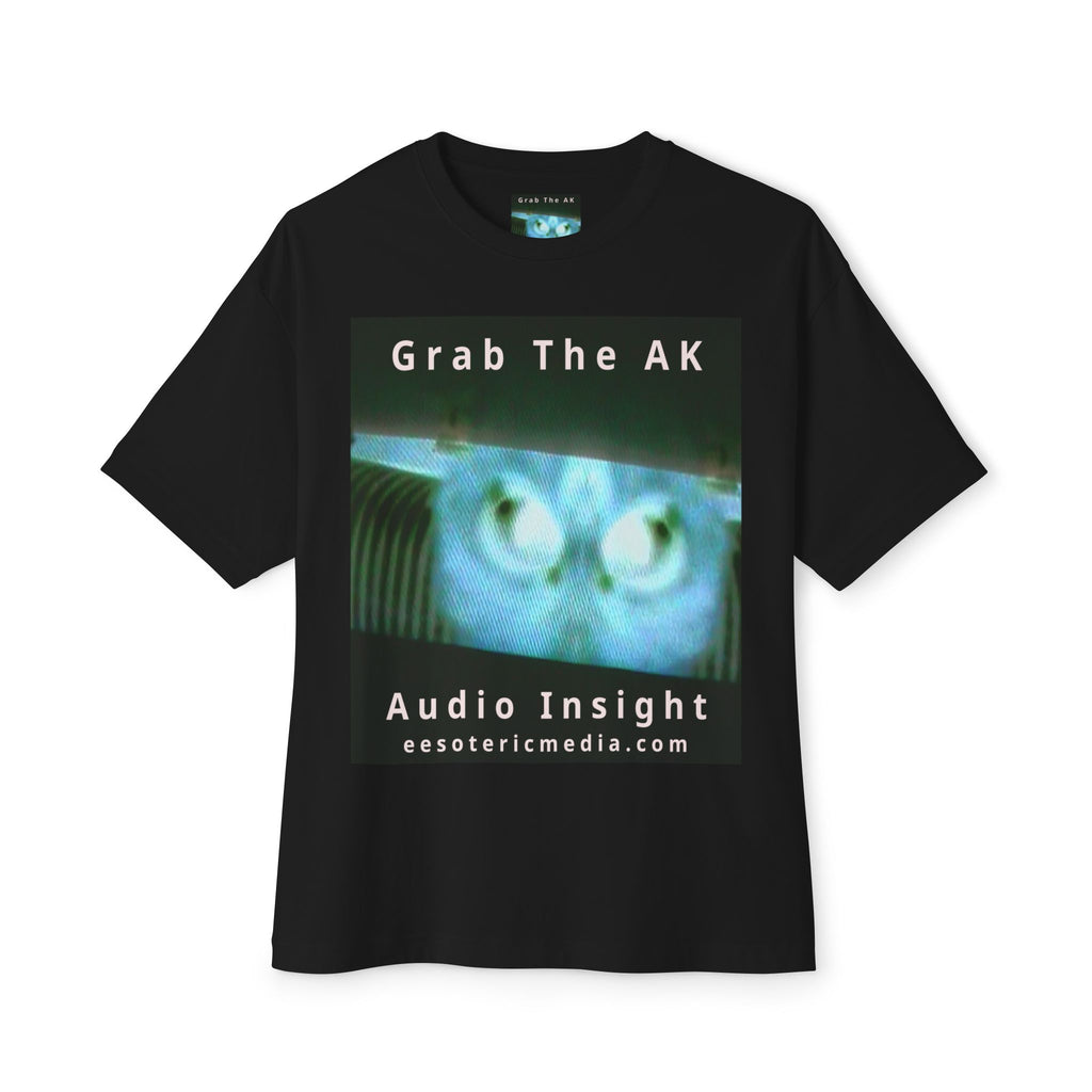 'Grab The AK' (Audio Insight) Sinister Surreal Digital Being Graphic Oversize Boxy T-Shirt