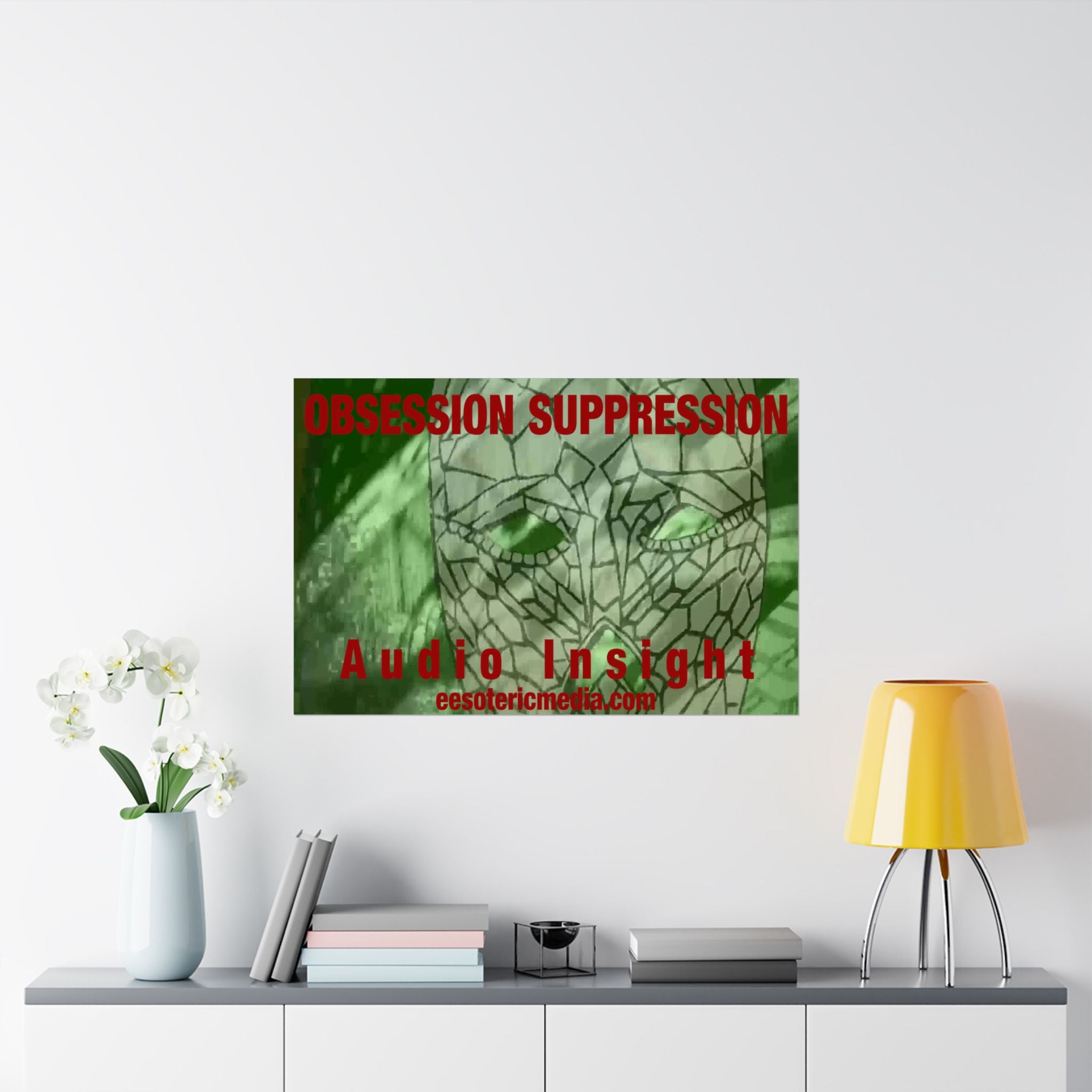 'Obsession Suppression' (Audio Insight) Horizontal Satin Art Poster 36"x24" (90cm x 60cm)