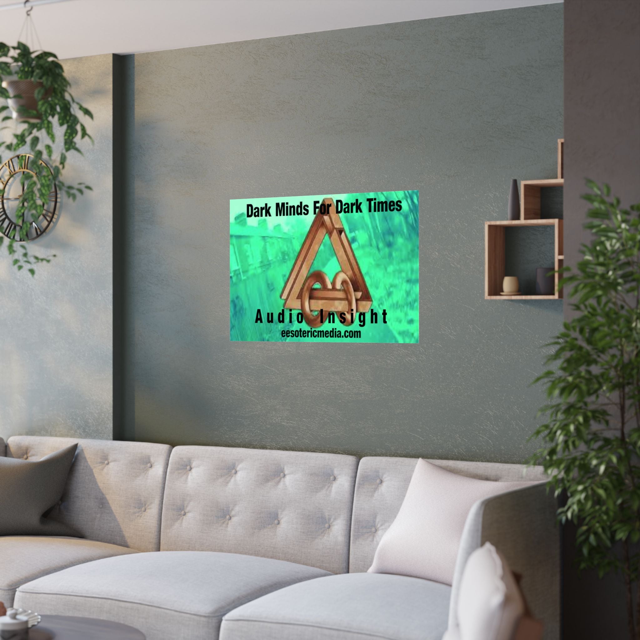 'Dark Minds For Dark Times' (Audio Insight) Horizontal Satin Art Poster 36"x24" (90cm x 60cm)
