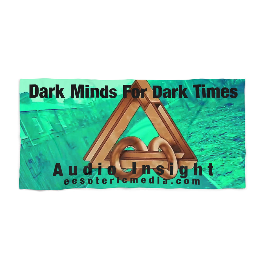 Toalla de Playa Grande 'Dark Minds For Dark Times' (Audio Insight) con Diseño Retro Abstracto de TV (180cm x 90cm)