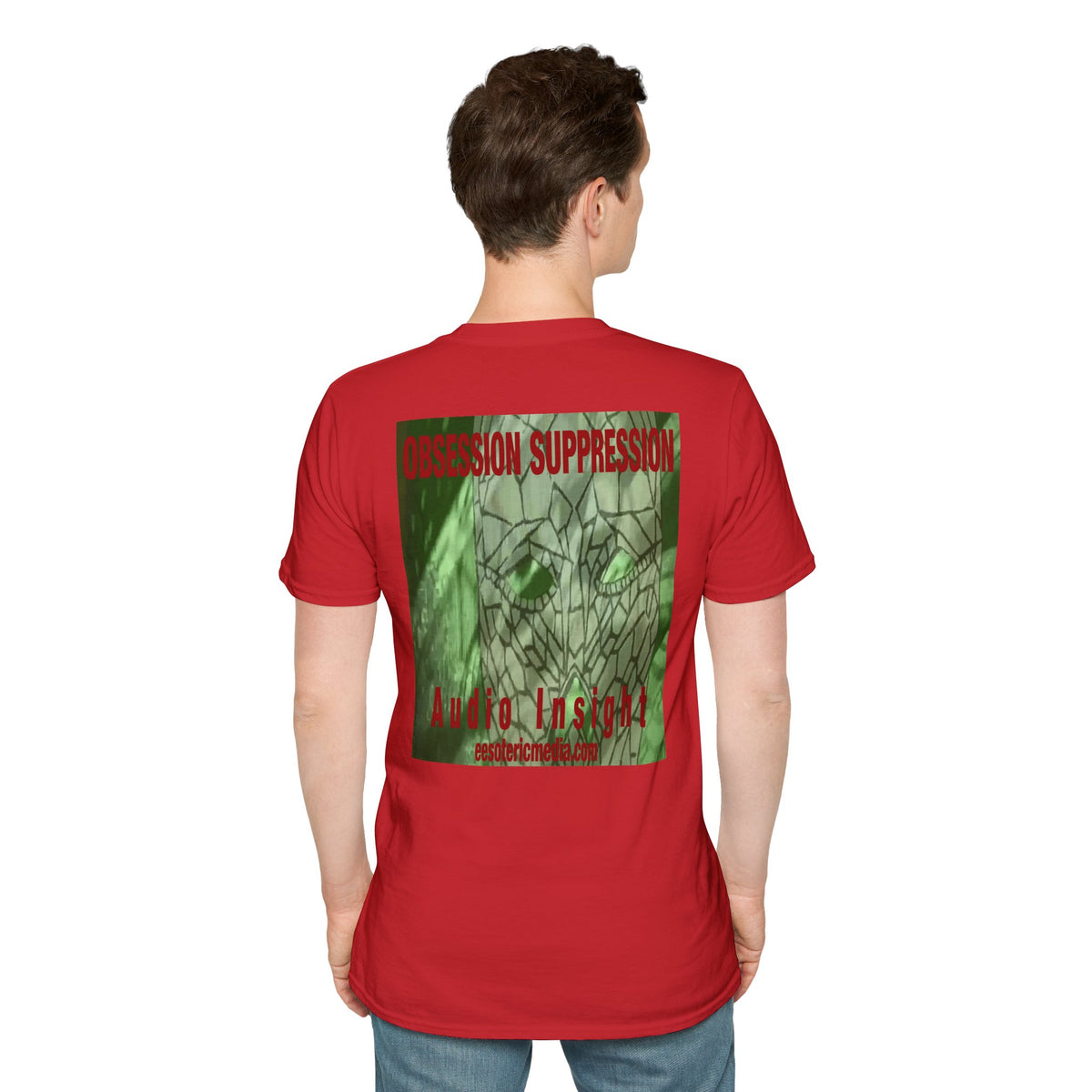 'Obsession Suppression' (Audio Insight) Camiseta Softstyle Gráfica de Calavera Retro de Ciencia Ficción