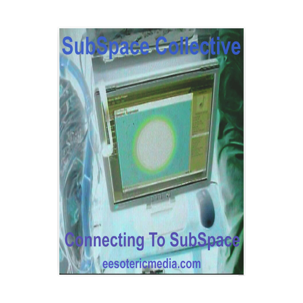 'Connecting to SubSpace' (SubSpace Collective) Retro Cyber Vertical Satin Art Poster 36"x48" (90cm x 120cm)