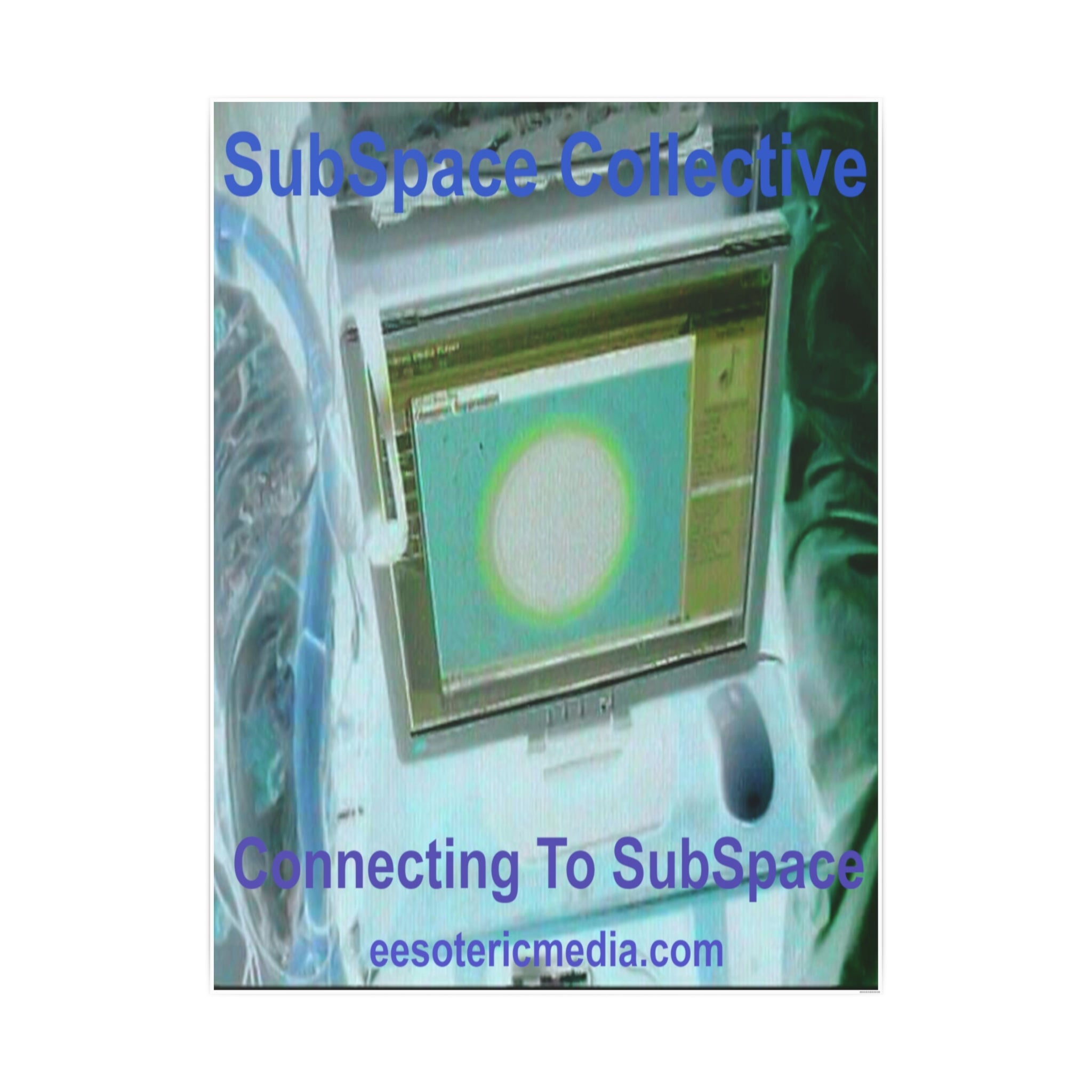 'Connecting to SubSpace' (SubSpace Collective) Retro Cyber Vertical Satin Art Poster 36"x48" (90cm x 120cm)