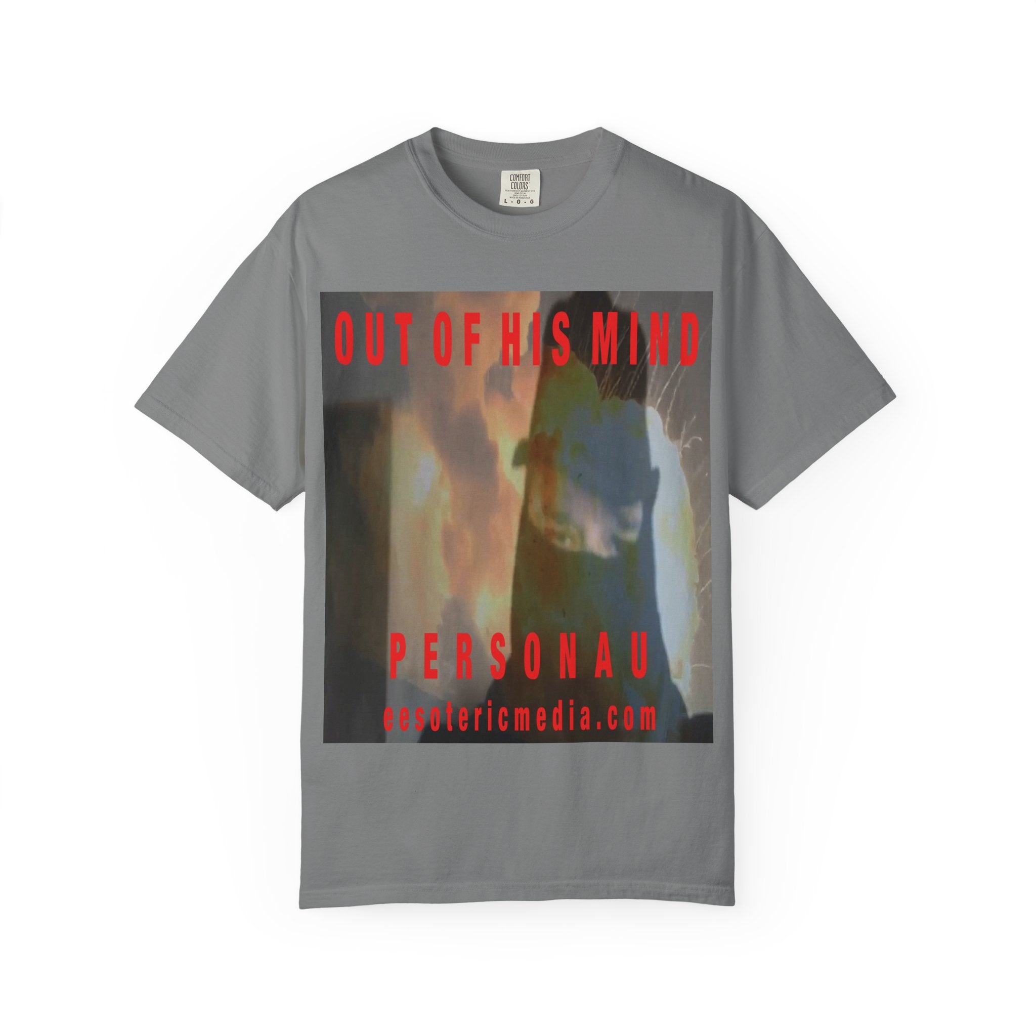 'Out Of His Mind' (PersonaU) Dark Graphic Unisex Garment-Dyed T-Shirt