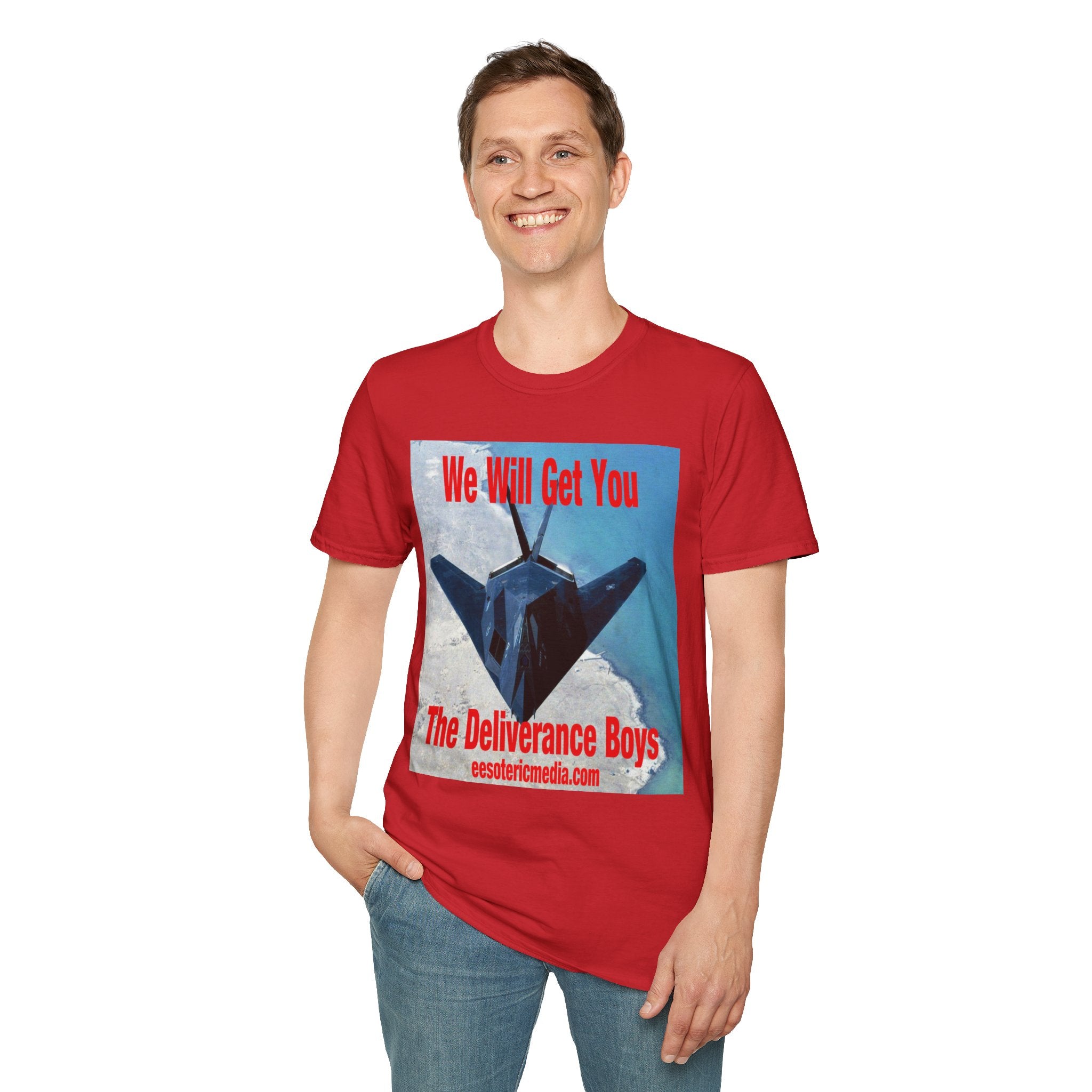'We Will Get You'  (The Deliverance Boys) Stealth Fighter Jet Lightweight Graphic Tee