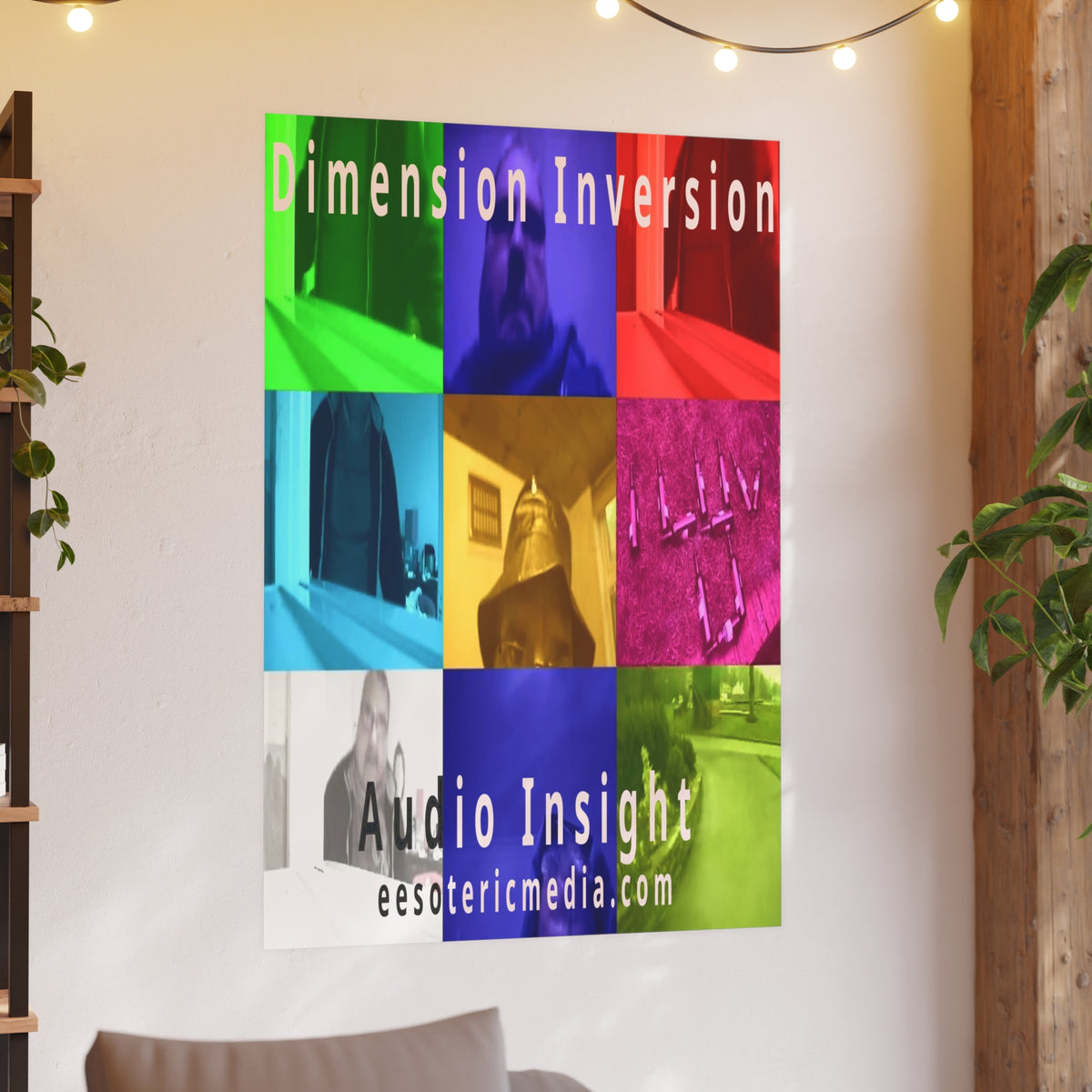 Large 'Dimension Inversion' (Audio Insight) Colorful Collage Art Print 40"x60" (100cm x 150cm)
