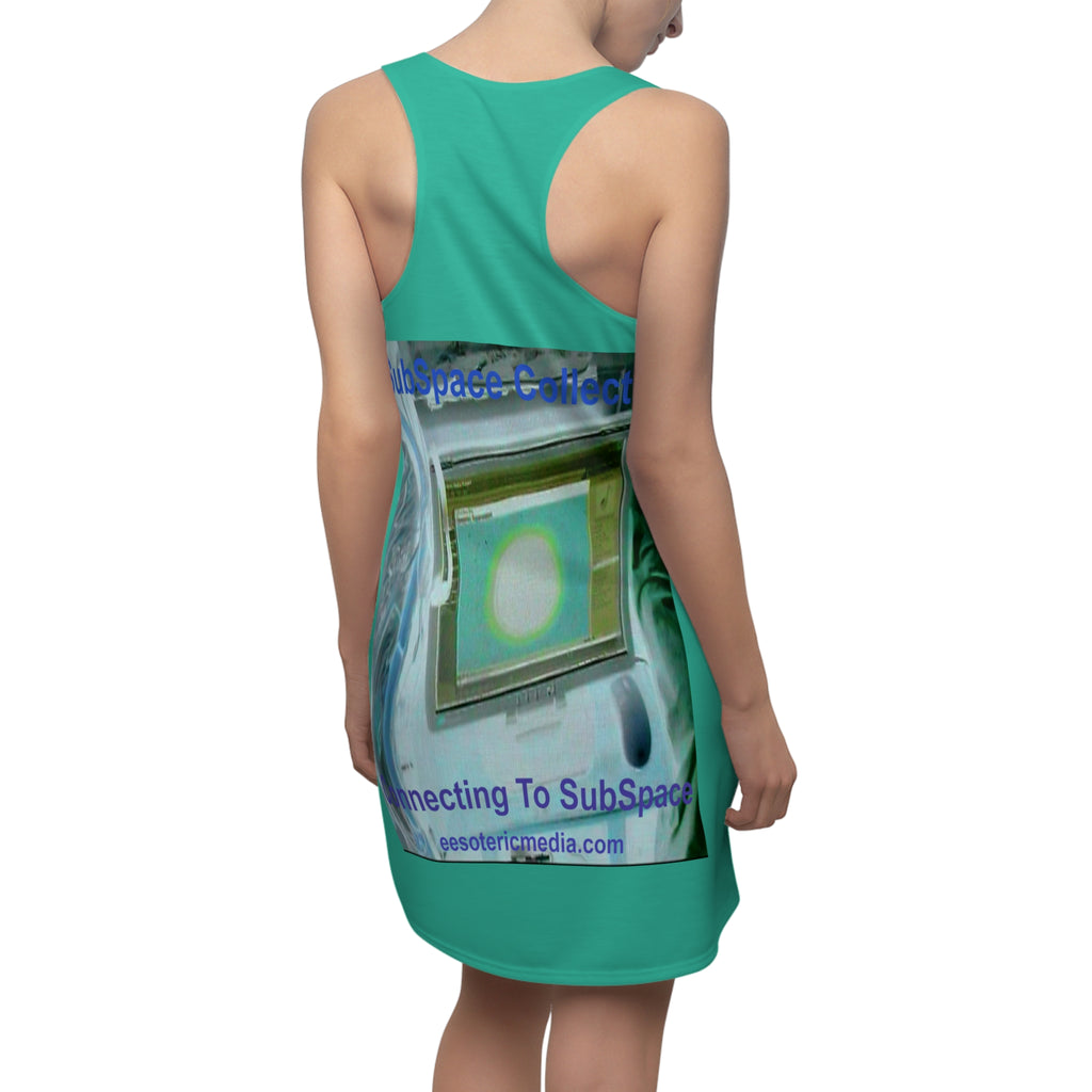 'Connecting To SubSpace' (SubSpace Collective) Retro Tech Graphic Racerback Dress