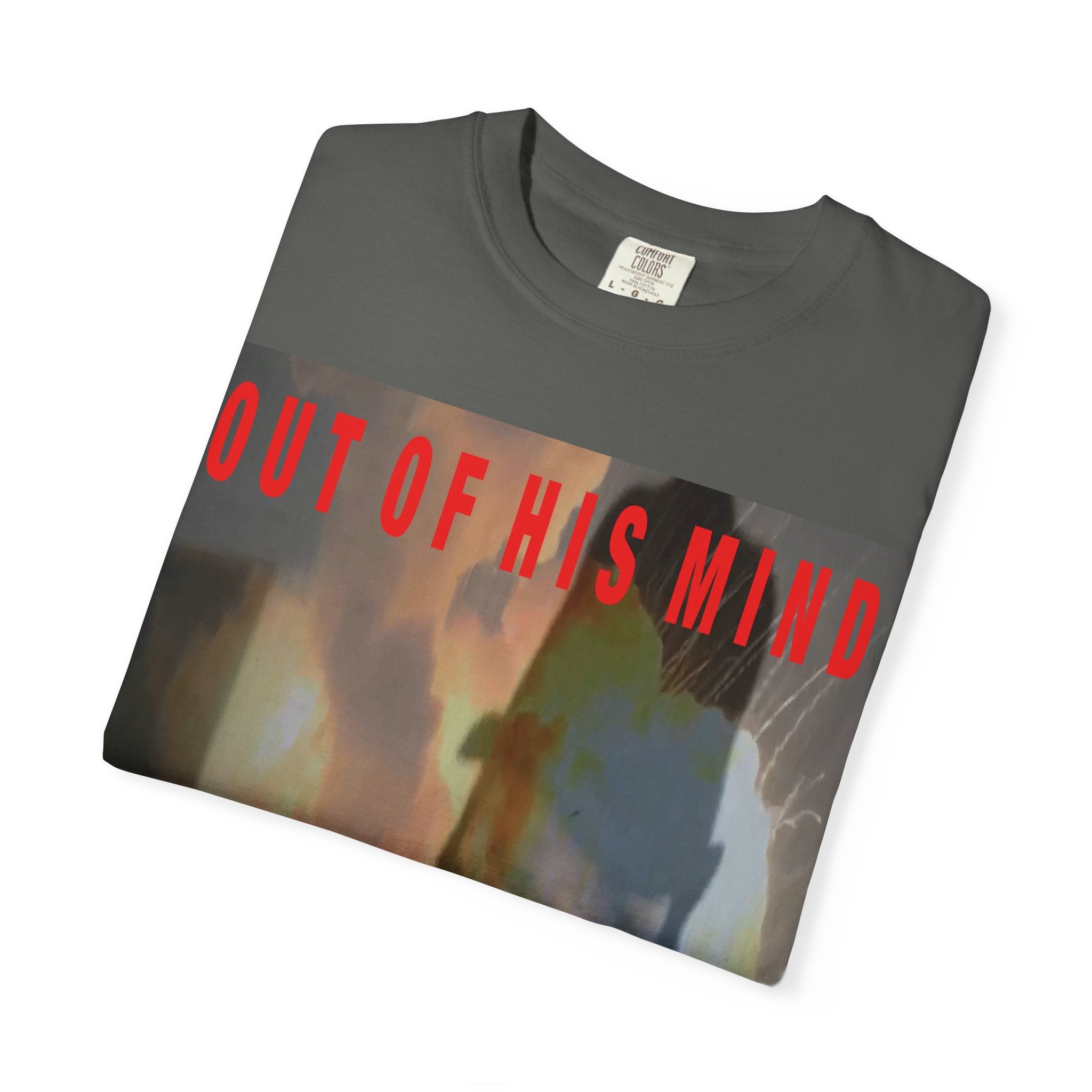 'Out Of His Mind' (PersonaU) Dark Graphic Unisex Garment-Dyed T-Shirt