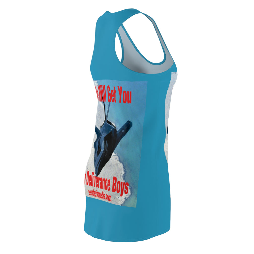 'We Will Get You'  (The Deliverance Boys) Stealth Jet Graphic Racerback Dress