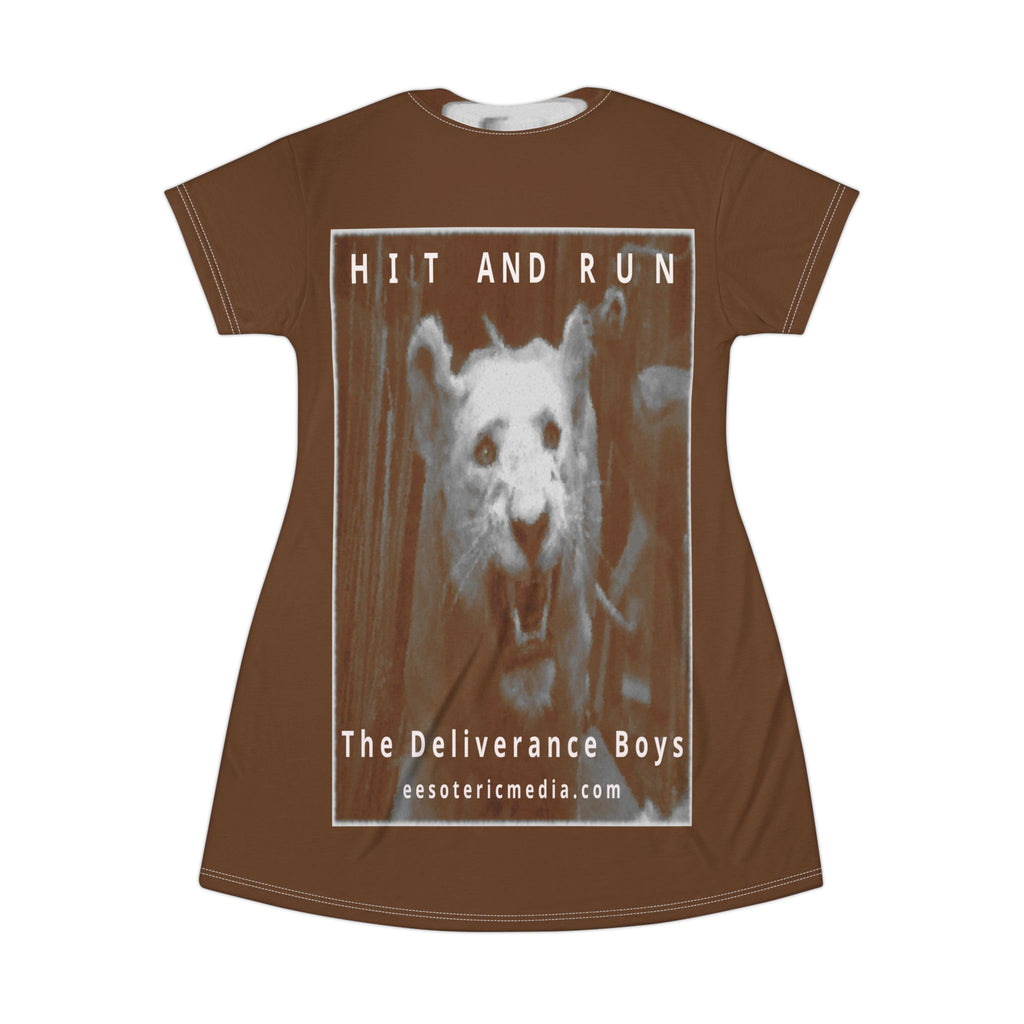 'Hit and Run' (The Deliverance Boys) सफ़ेद शेर ग्राफ़िक टी-ड्रेस