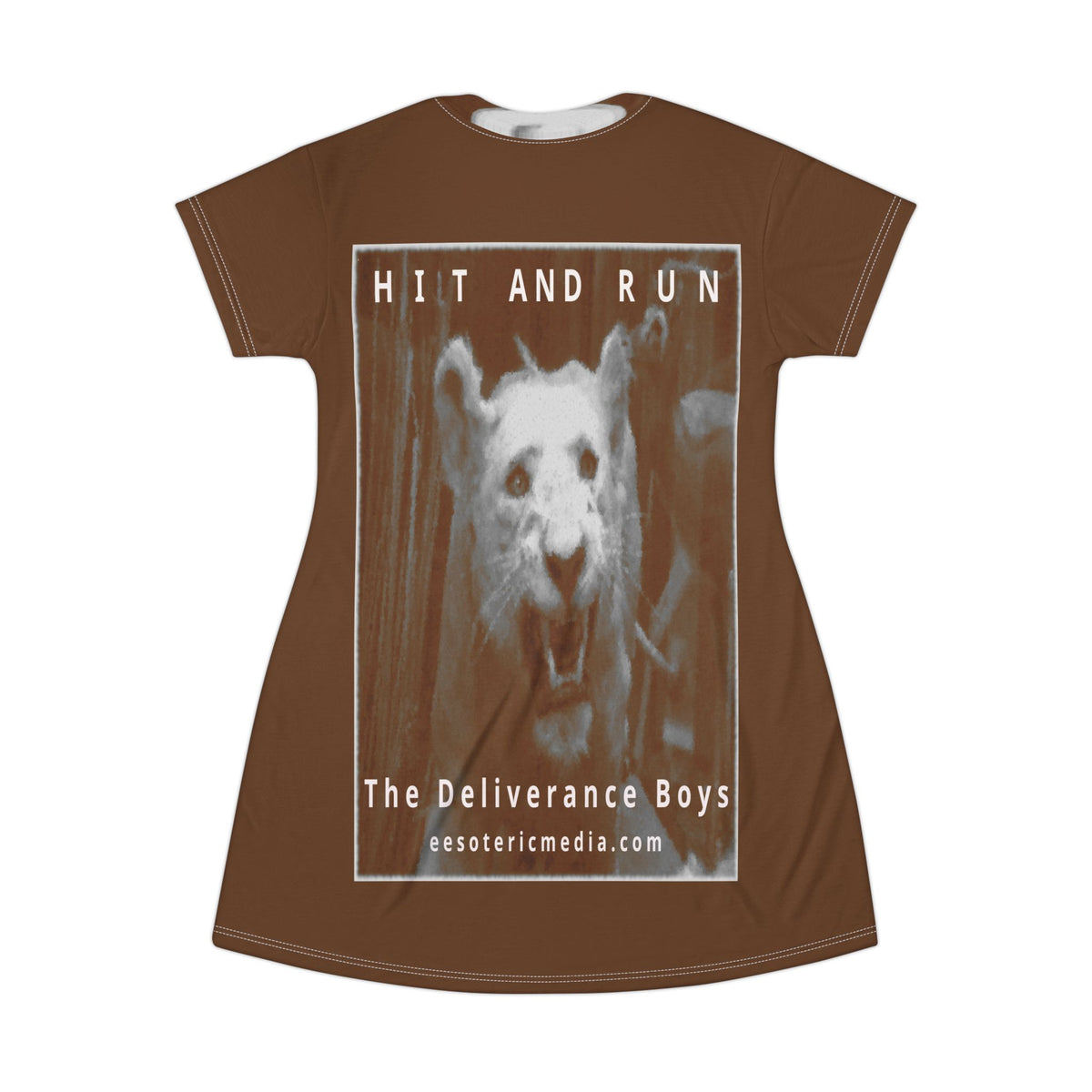 'Hit and Run' (The Deliverance Boys) ホワイトライオン グラフィック Tシャツドレス