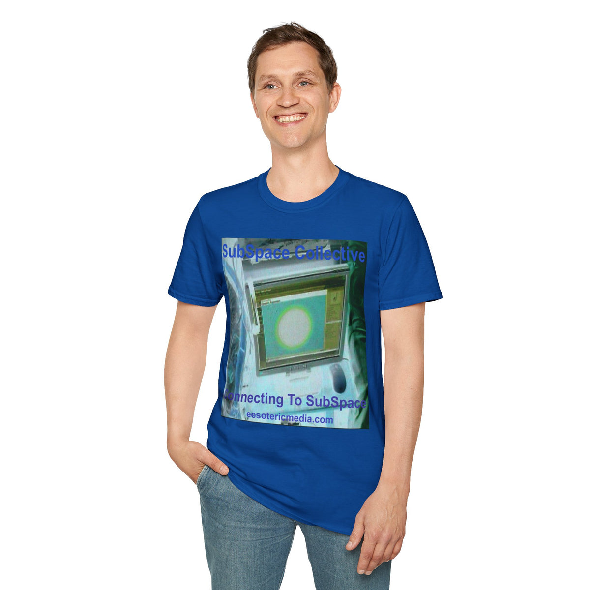 „Connecting To SubSpace" (SubSpace Collective) Softstyle Retro-Sci-Fi-T-Shirt