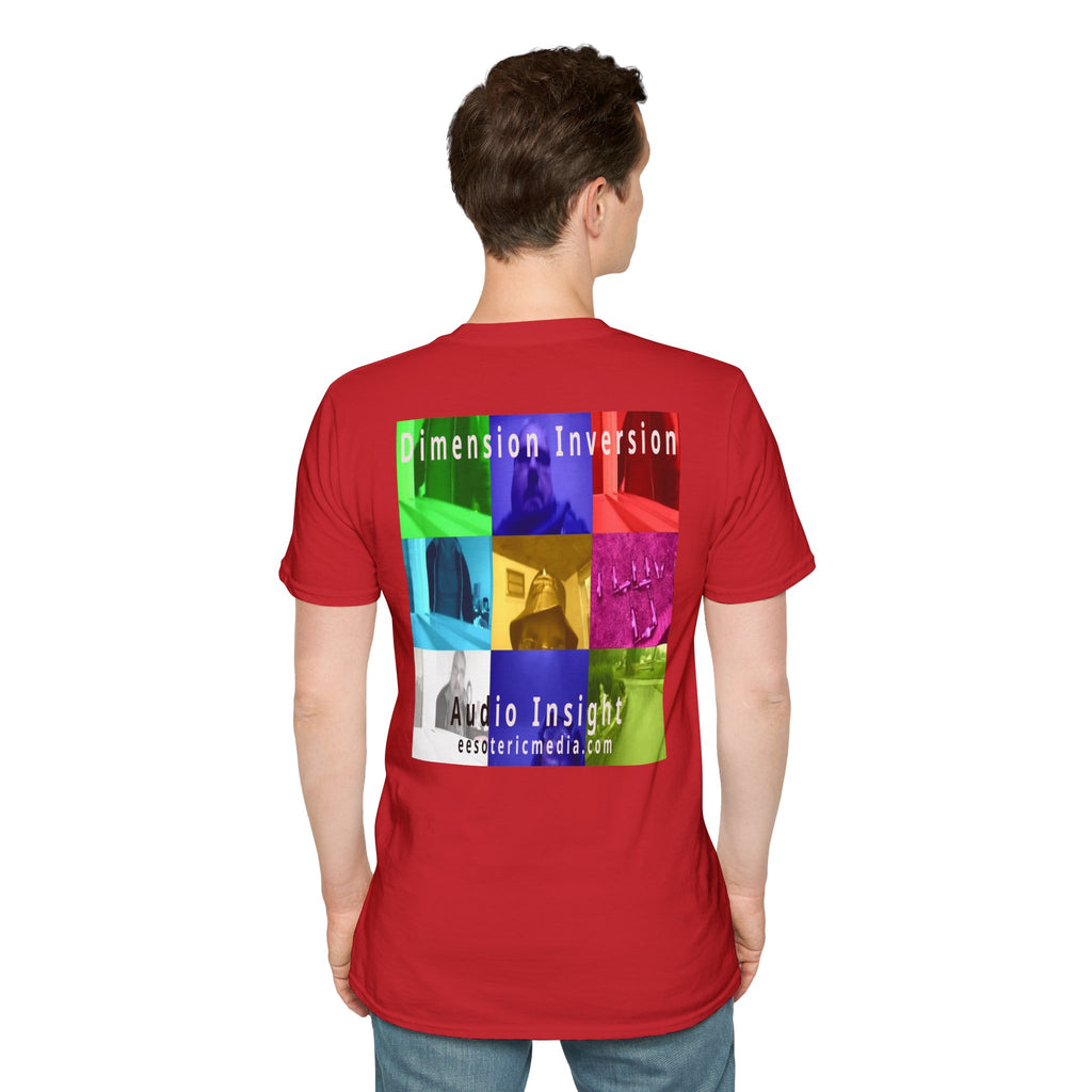 'Dimension Inversion' (Audio Insight) Colorful Surreal Collage Softstyle T-Shirt