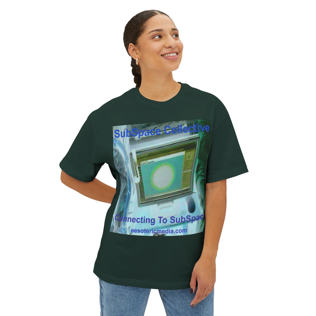 'Connecting To SubSpace' (SubSpace Collective) Retro TV Sci Fi Oversize Boxy T-Shirt