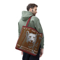'Hit and Run' (The Deliverance Boys) Bolsa Tote Gráfica de León Blanco(45cm x 45cm)