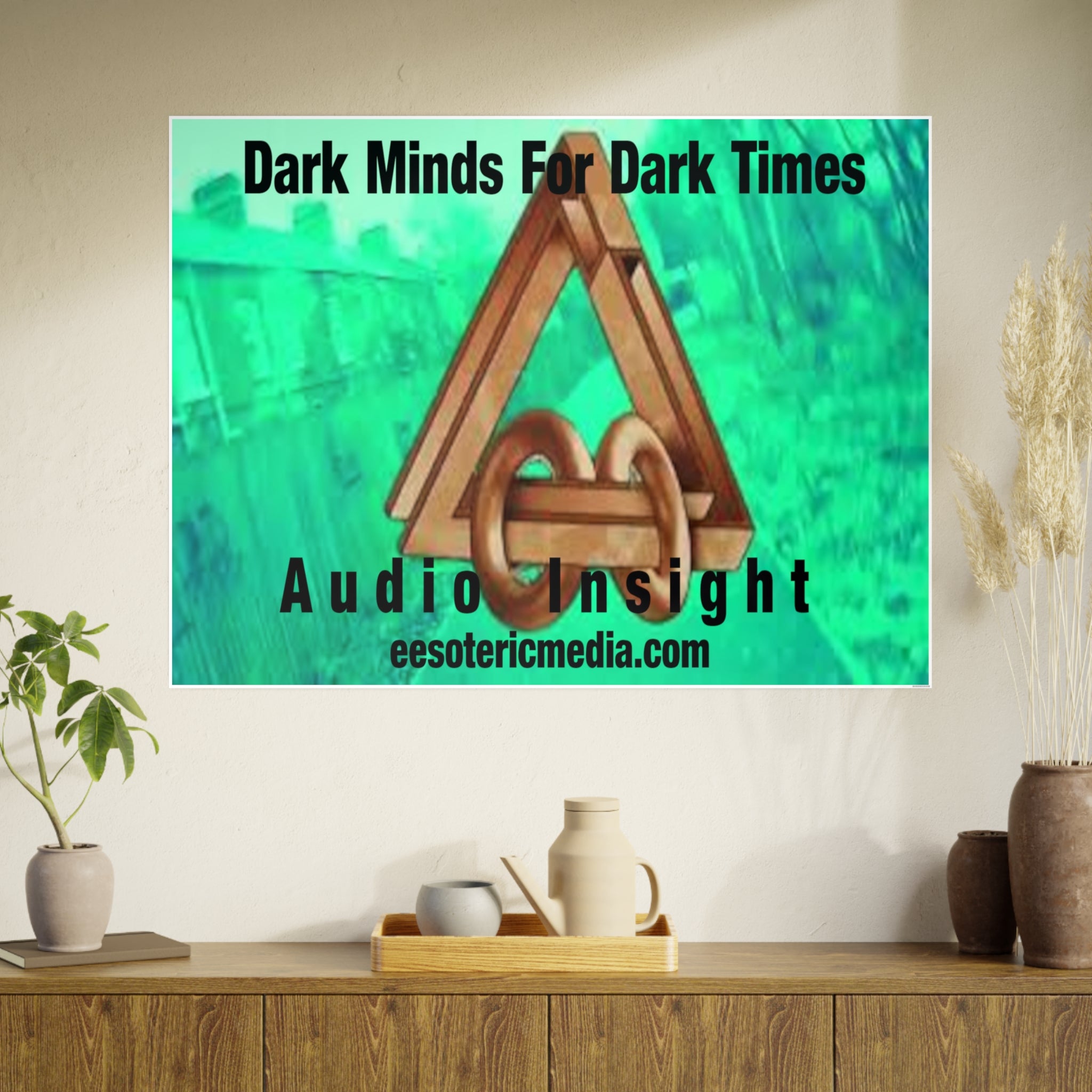 'Dark Minds For Dark Times' (Audio Insight) Horizontal Satin Art Poster 48"x36" (120cm x 90cm)