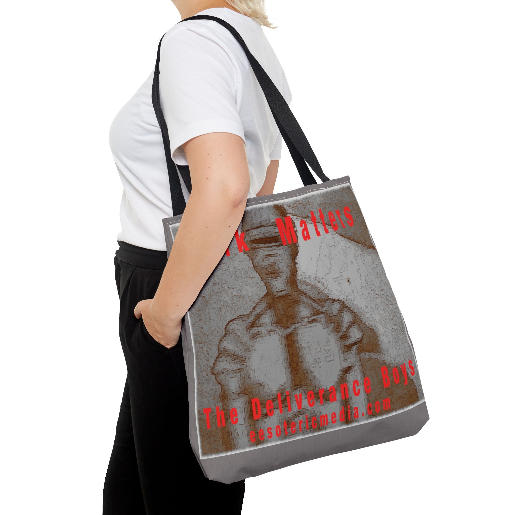 'Dark Matters' (The Deliverance Boys) Retro Robotic Tote Bag 18"x18" (45m x 45cm)