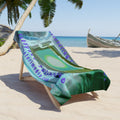 Large 'Connecting to SubSpace' (SubSpace Collective) Retro Abstract TV Design Beach Towel 72"x36" (180cm x 90cm)