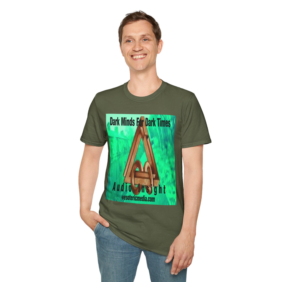 'Dark Minds For Dark Times' (Audio Insight) Alien/Sci Fi Symbol Softstyle Graphic T-Shirt