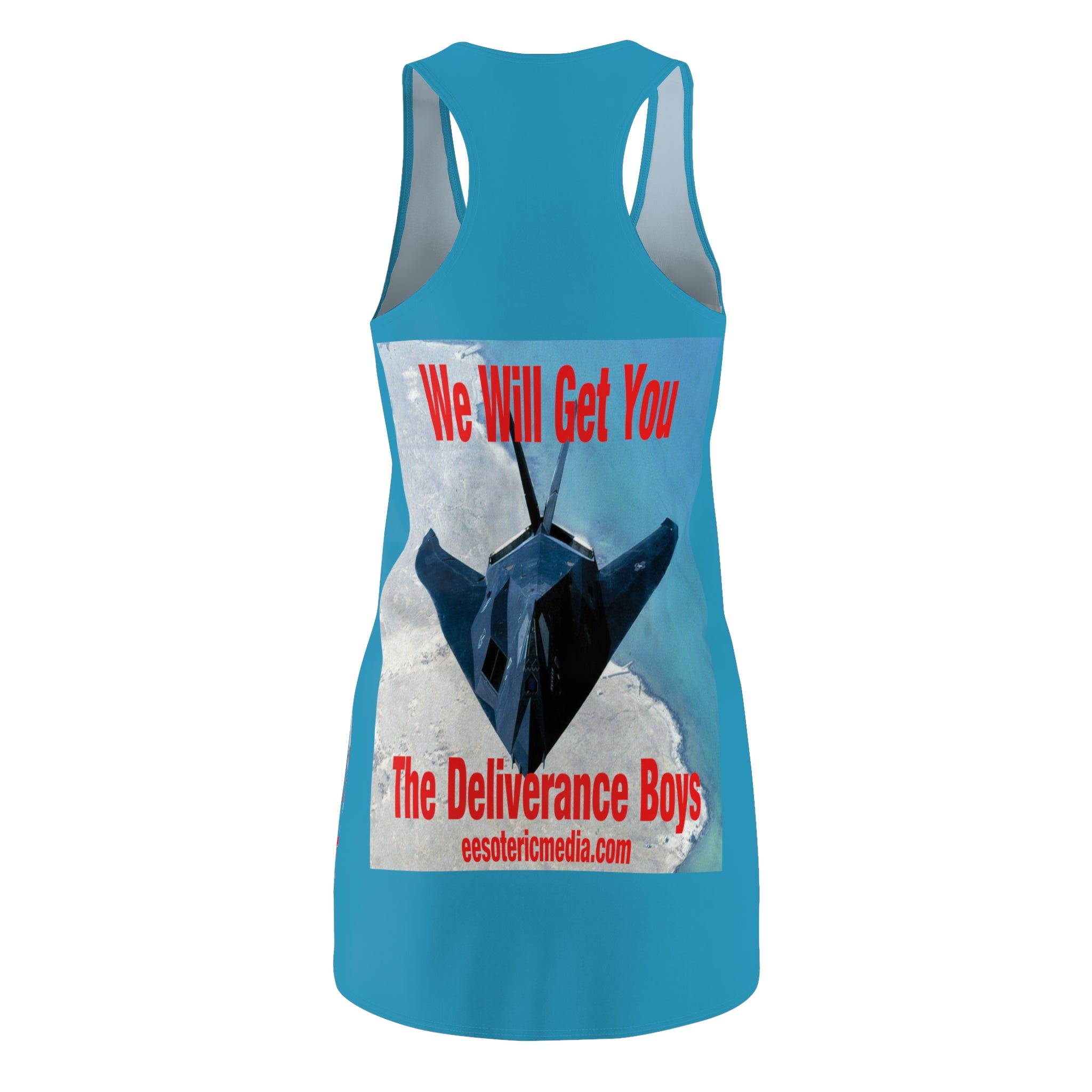 'We Will Get You'  (The Deliverance Boys) Stealth Jet Graphic Racerback Dress