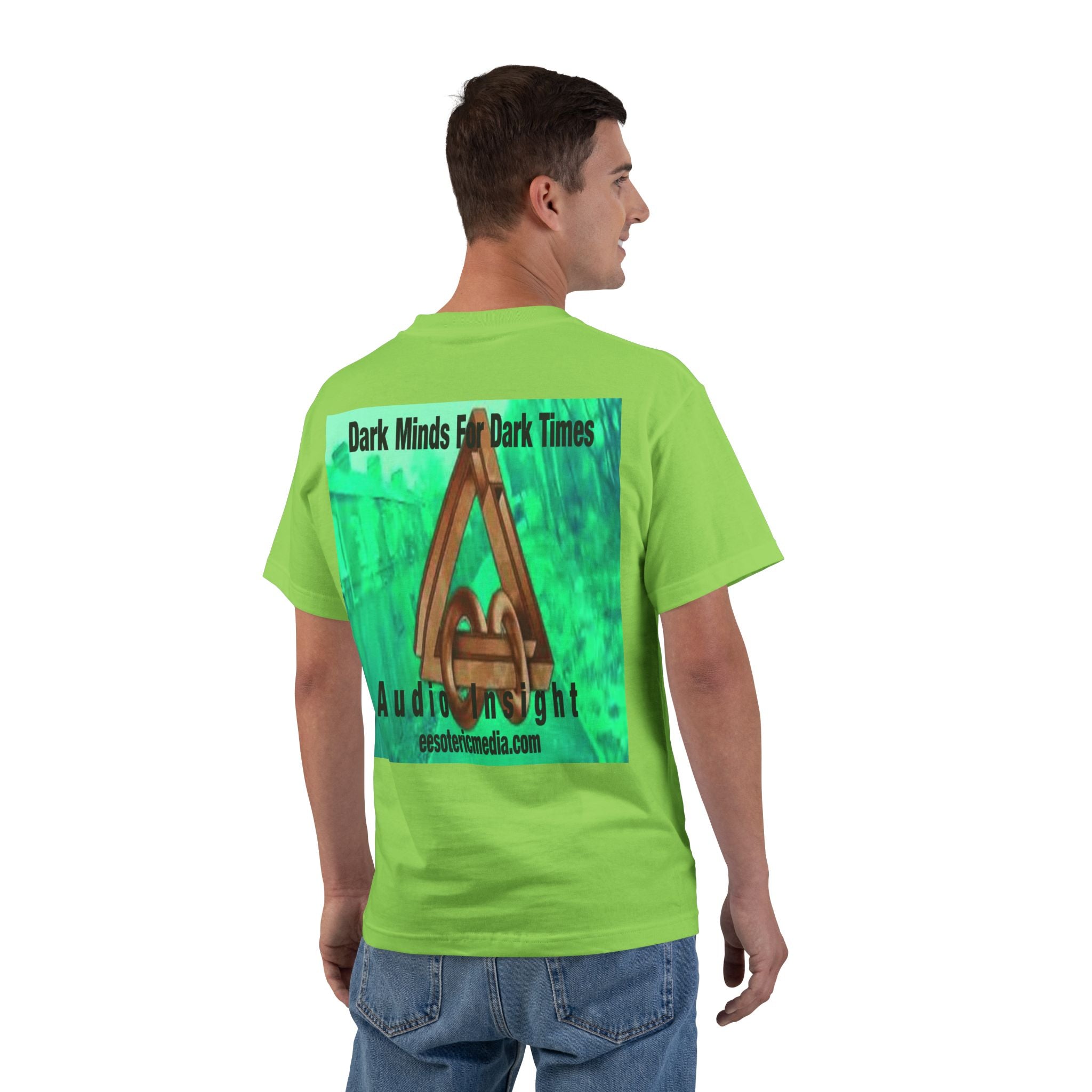 'Dark Minds For Dark Times' (Audio Insight) Sc-fi Symbol Graphic Beefy T-Shirt