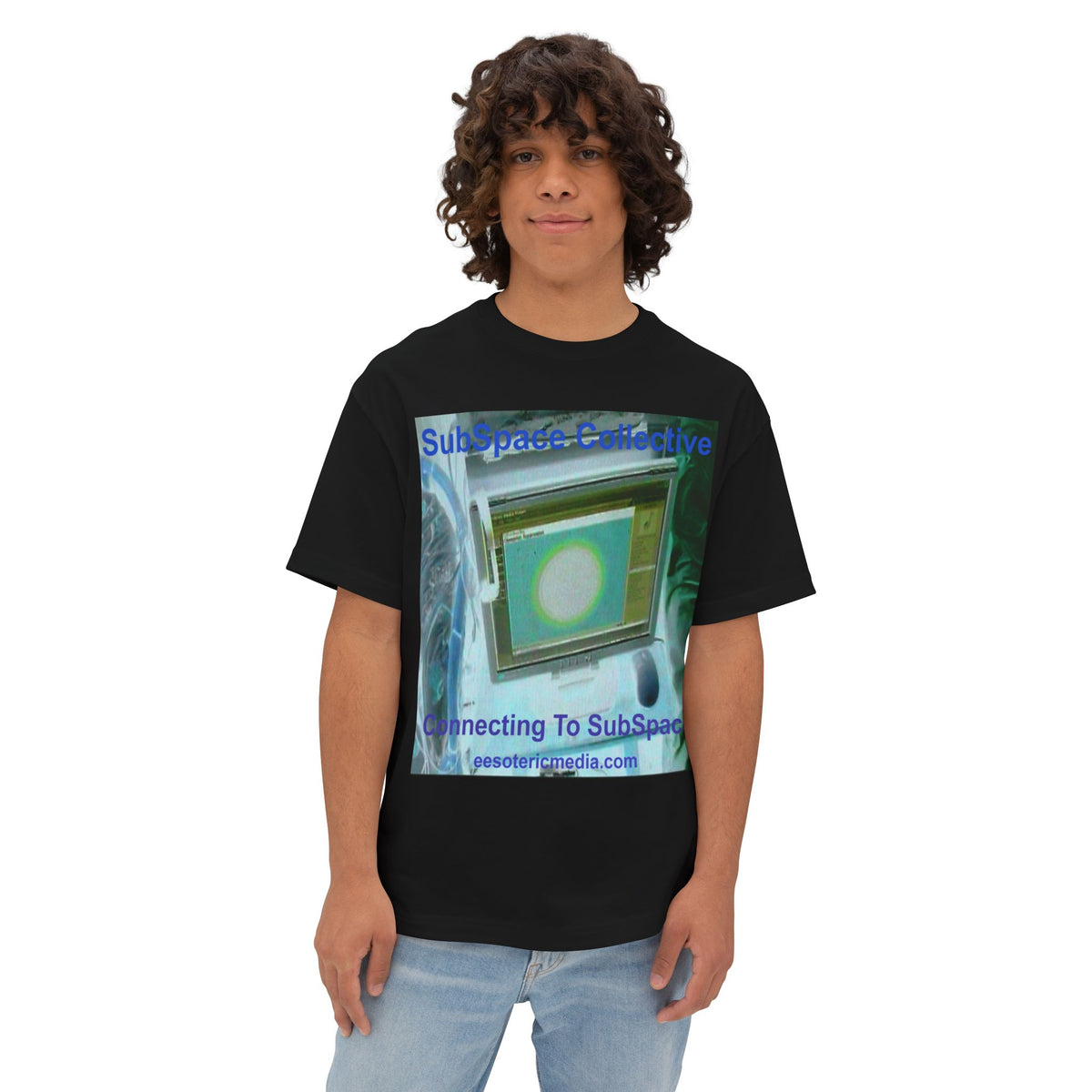 „Connecting To SubSpace" (SubSpace Collective) Retro-TV-Sci-Fi-Oversize-Boxy-T-Shirt