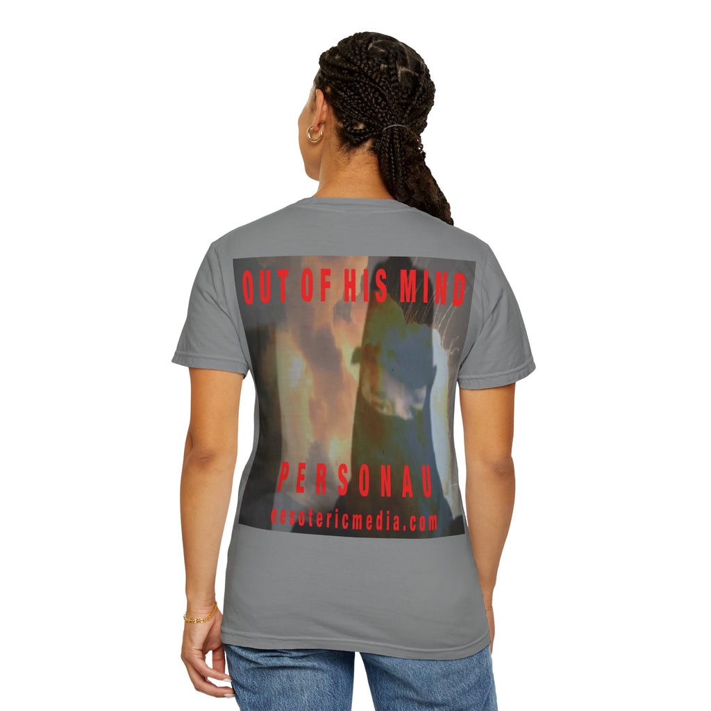 'Out Of His Mind' (PersonaU) Dark Graphic Unisex Garment-Dyed T-Shirt